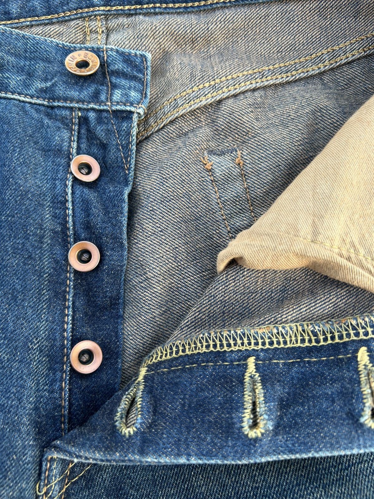 Kapital Vintage Edwin 505X Selvedge Baggy Rusty Distressed Denim Size US 31 - 4 Thumbnail