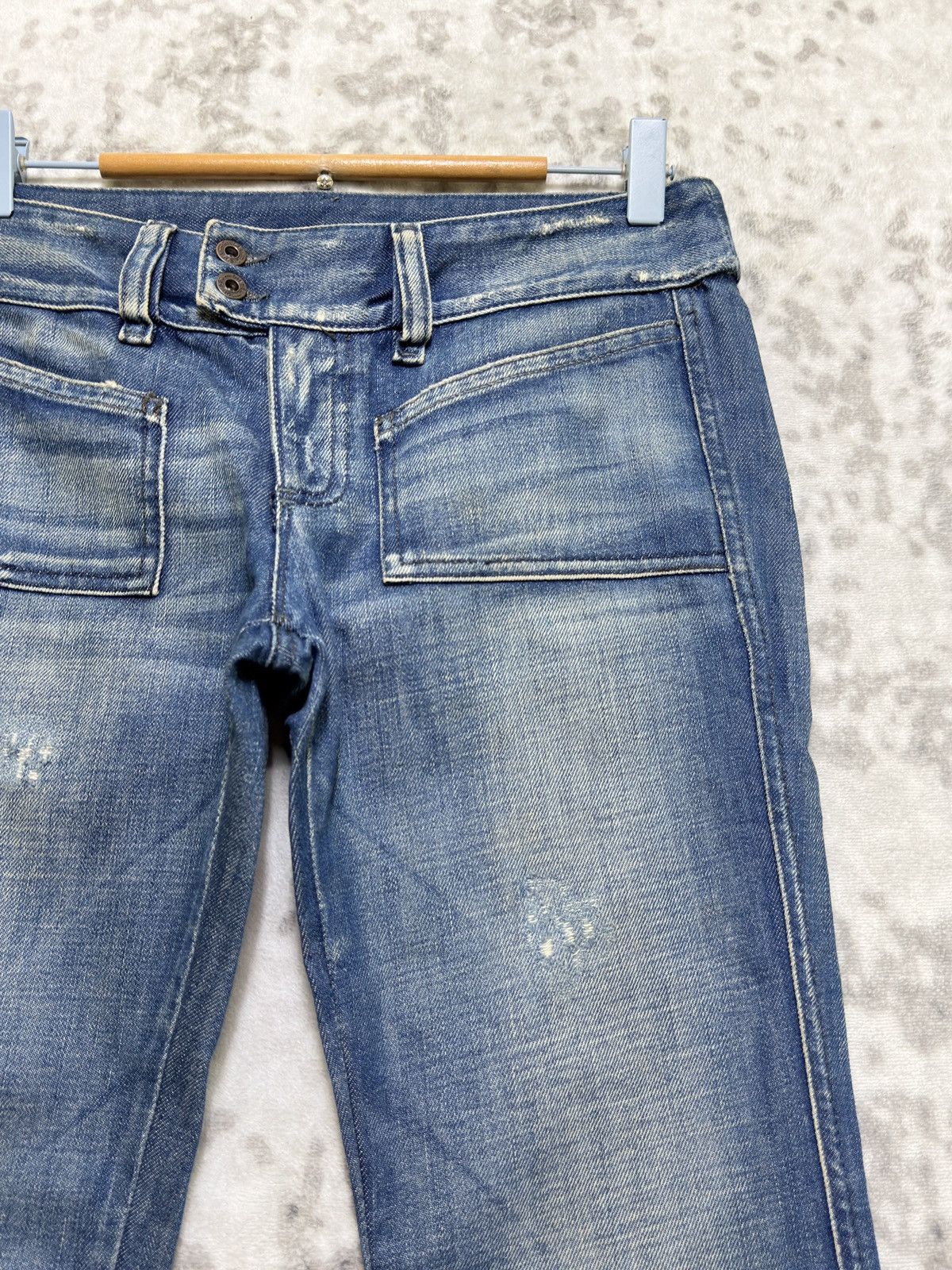 Diesel Diesel Bootcut Y2K Low Rise Distressed Light Wash Denim Size US 28 / EU 44 - 5 Thumbnail