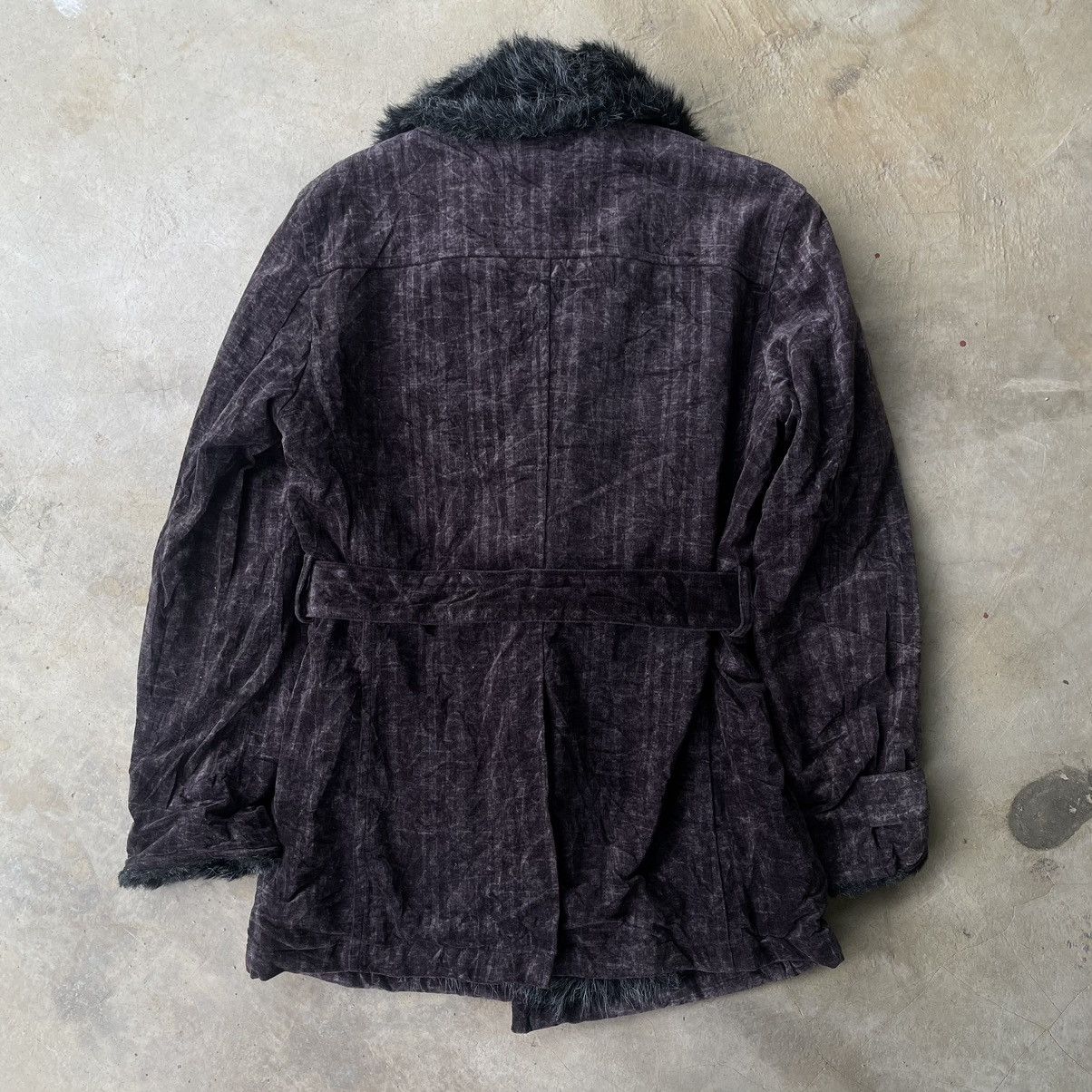 Tornado Mart 🇯🇵Tornado Mart Faux Fur Velvet Belted Gothic Punk Coat Jacket Size US M / EU 48-50 / 2 - 21 Thumbnail