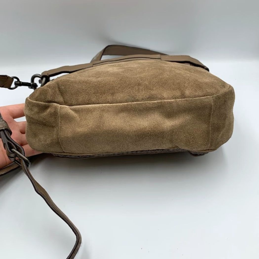 Coach Coach Bag Womens Brown Exotic Python Embossed Leather Flap Detachable Crossbody Size ONE SIZE - 7 Thumbnail