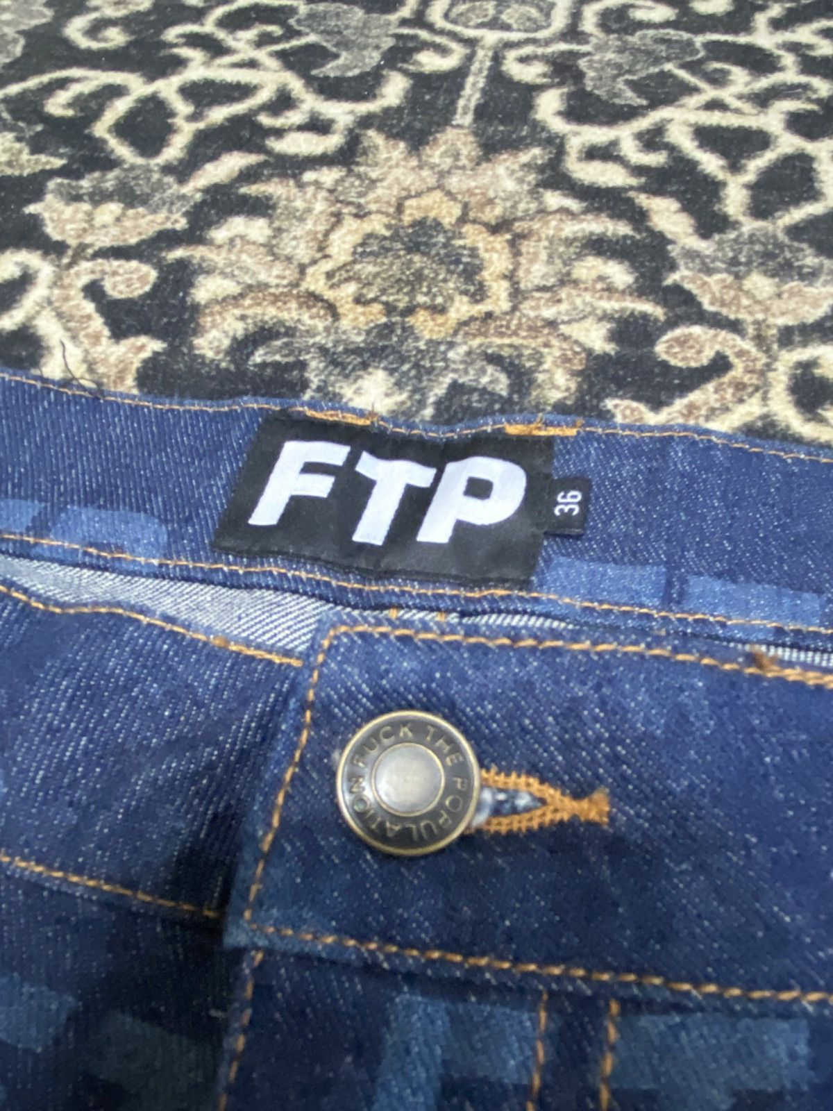 Fuck The Population FTP all over denim pants FW21 Size US 36 / EU 52 - 2 Thumbnail