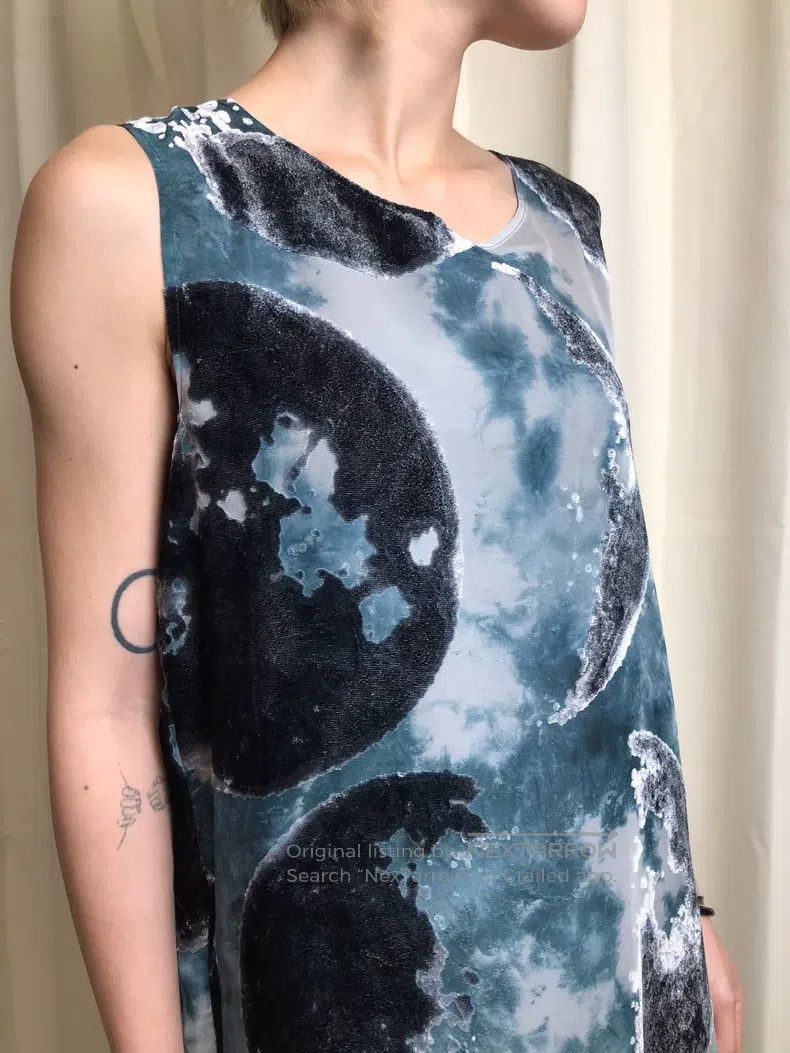 Yohji Yamamoto Yohji Yamamoto size 1 Dark Moon Flocked Dress Size S / US 4 / IT 40 - 2 Thumbnail