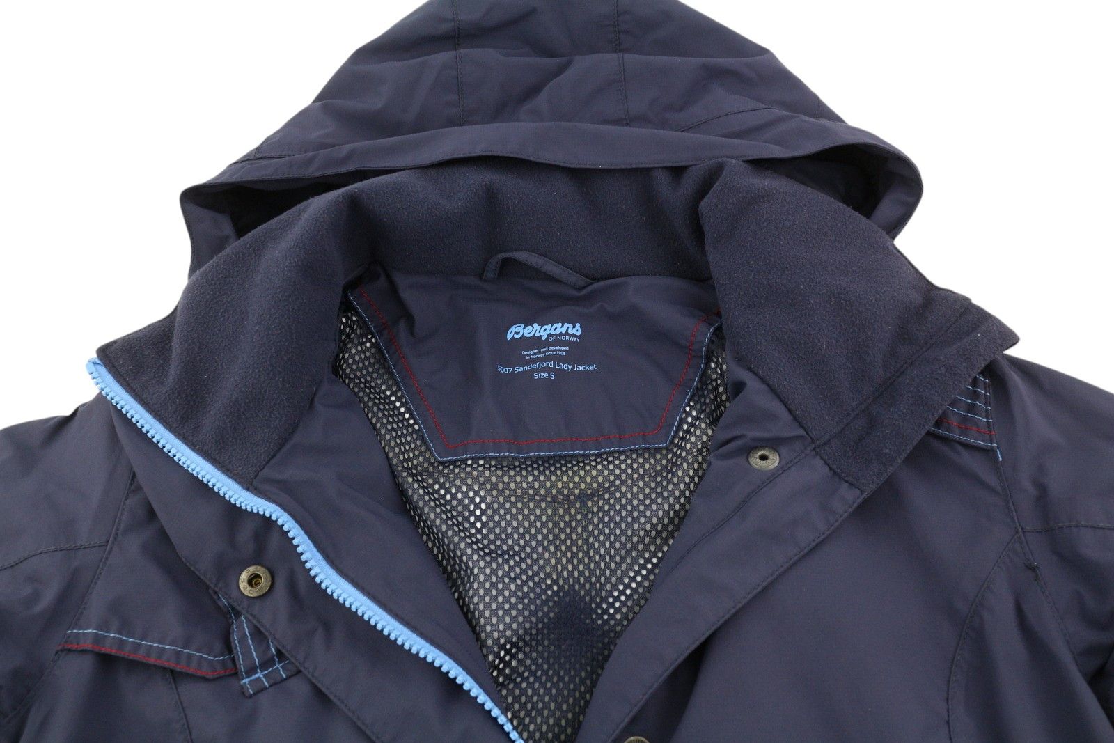 Bergans of Norway 5007 SANDEF JORD S Blue Hooded Mesh Jacket 84359 Size S / US 4 / IT 40 - 5 Thumbnail