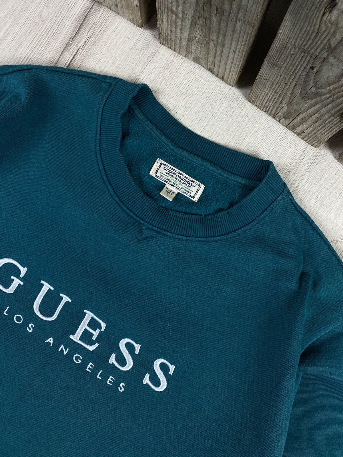 A$AP Rocky × Guess × Vintage Vintage Guess Big Logo Sweatshirt Style ASAP ROCKY Size US L / EU 52-54 / 3 - 5 Thumbnail