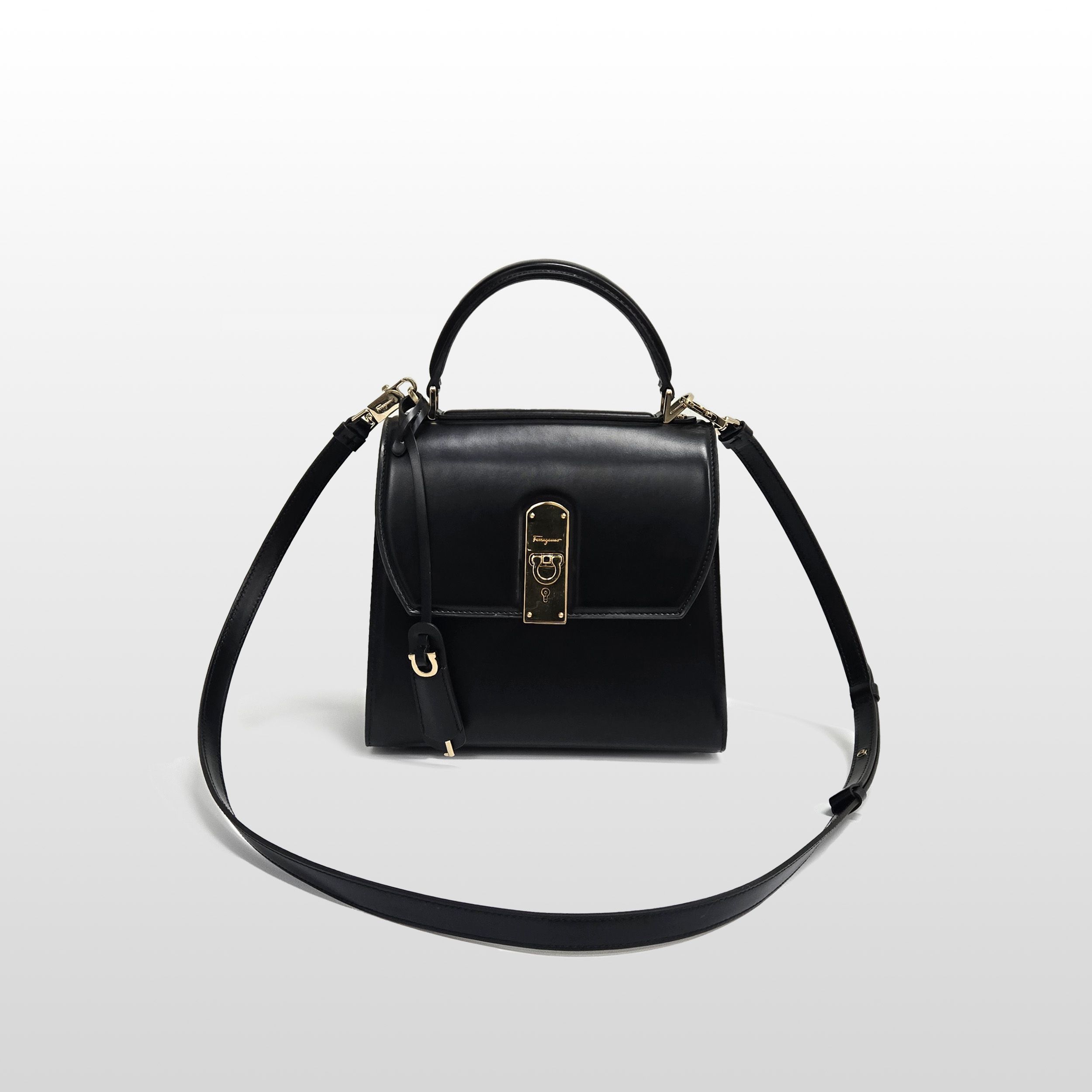 Salvatore Ferragamo Gancini Boxyz Small Top Handle Crossbody Bag Size ONE SIZE - 1 Thumbnail