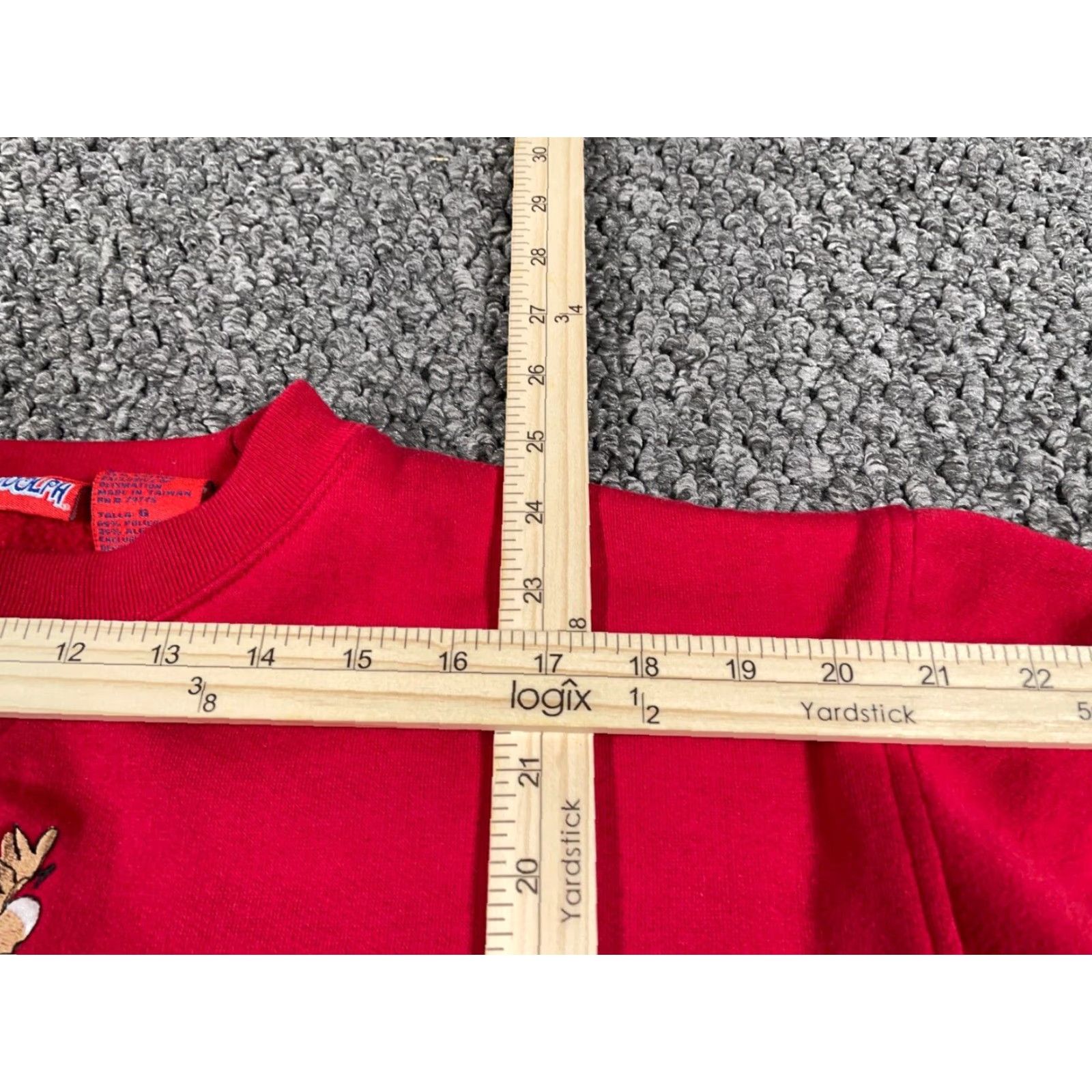 Vintage VINTAGE Rudolph Sweatshirt Christmas Embroidered Adult Large Red Crew Neck Long Sleeve Pullover Women Size L / US 10 / IT 46 - 7 Thumbnail