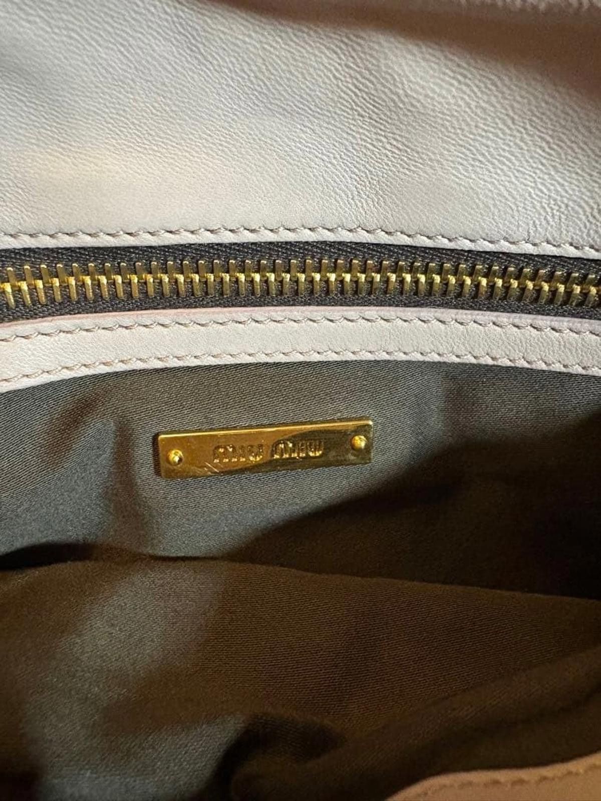 Miu Miu Miu Miu - Quilted Leather Shoulder Handbag with Gold Studs Size ONE SIZE - 8 Thumbnail