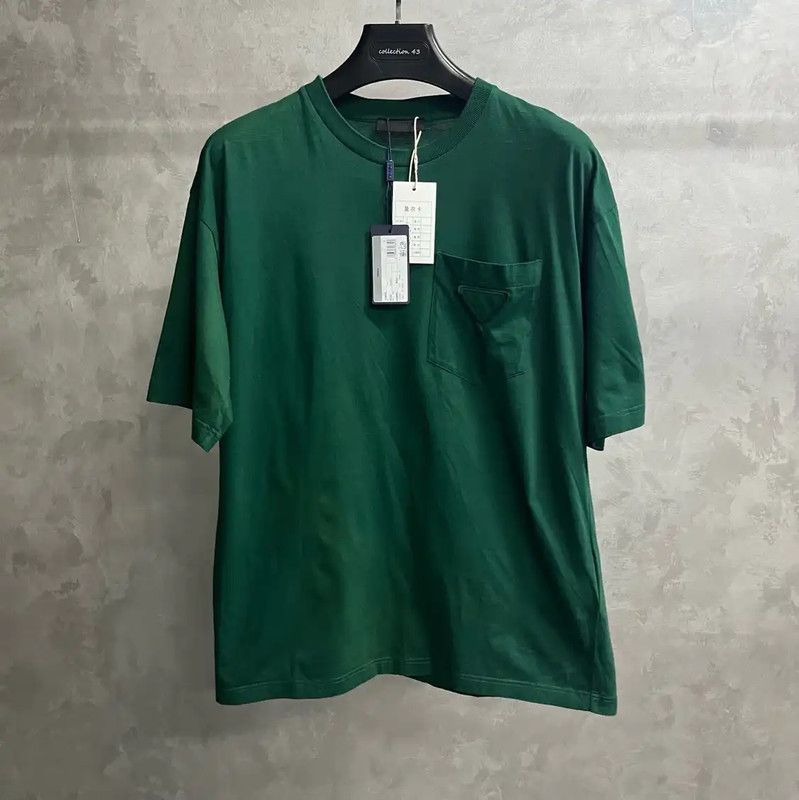 Prada Prada Green Cotton T-Shirt for Men Size US L / EU 52-54 / 3 - 1 Preview