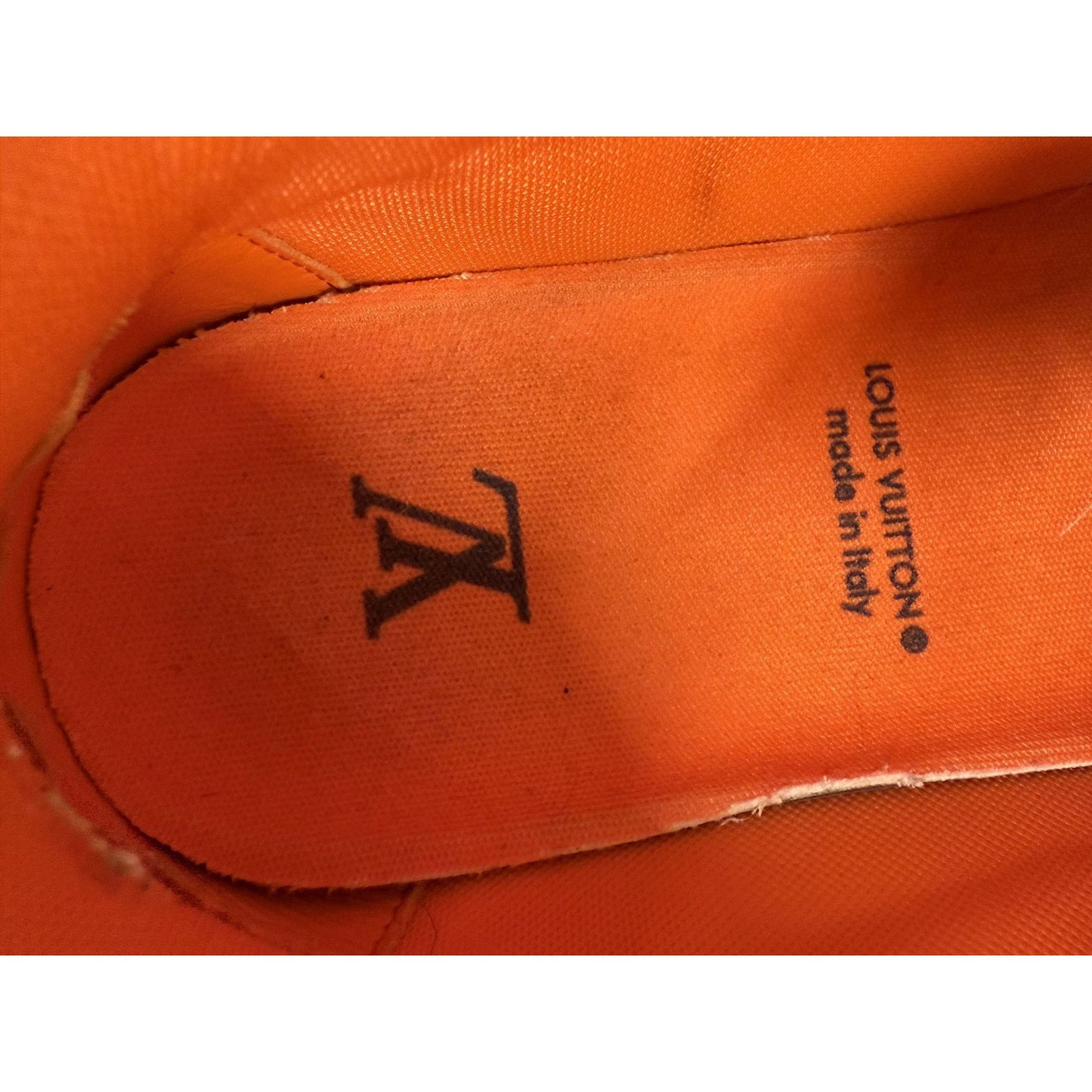 Louis Vuitton Louis Vuitton Orange & White Sneakers Size 5.5 With Box Size US 5.5 / IT 35.5 - 7 Thumbnail