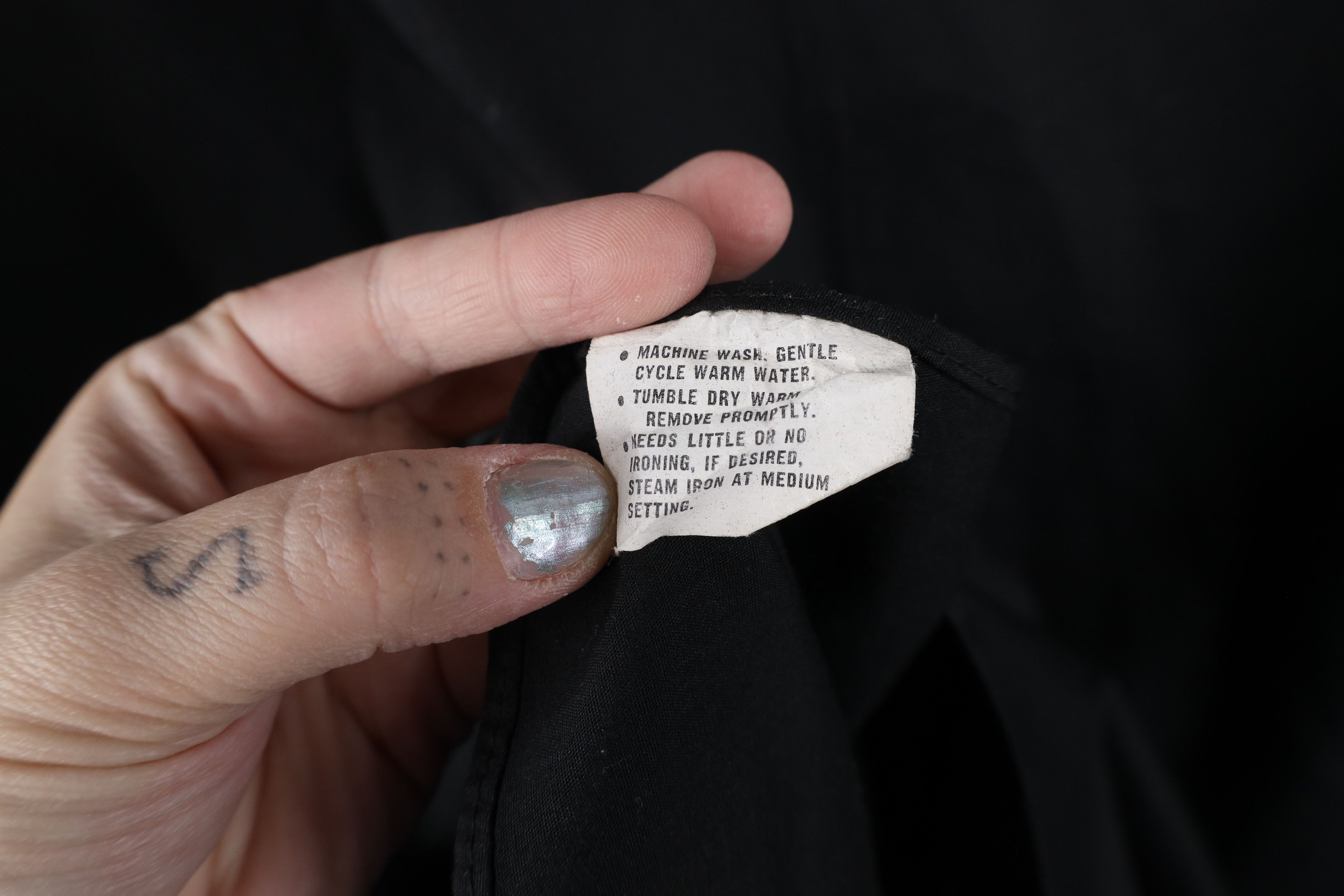 Vintage Vintage 70s Streetwear Blank Collared Button Shirt Black USA Size US XL / EU 56 / 4 - 14 Thumbnail