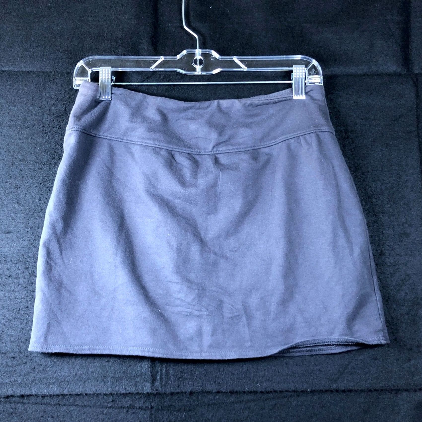 Free People Free People Skirt Women Charcoal Gray Pull On Mini Wrap Cotton Blend S Short Solid Spring Summer Casual Womens Size 28" / US 6 / IT 42 - 7 Thumbnail