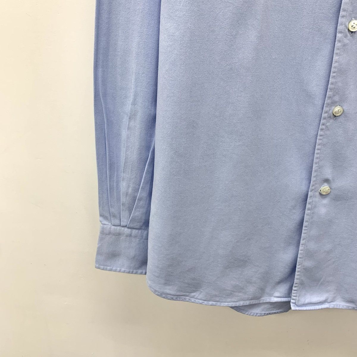 Loro Piana Loro Piana Andre Sky Blue Long Sleeve Shirt K26WX Size US L / EU 52-54 / 3 - 4 Thumbnail