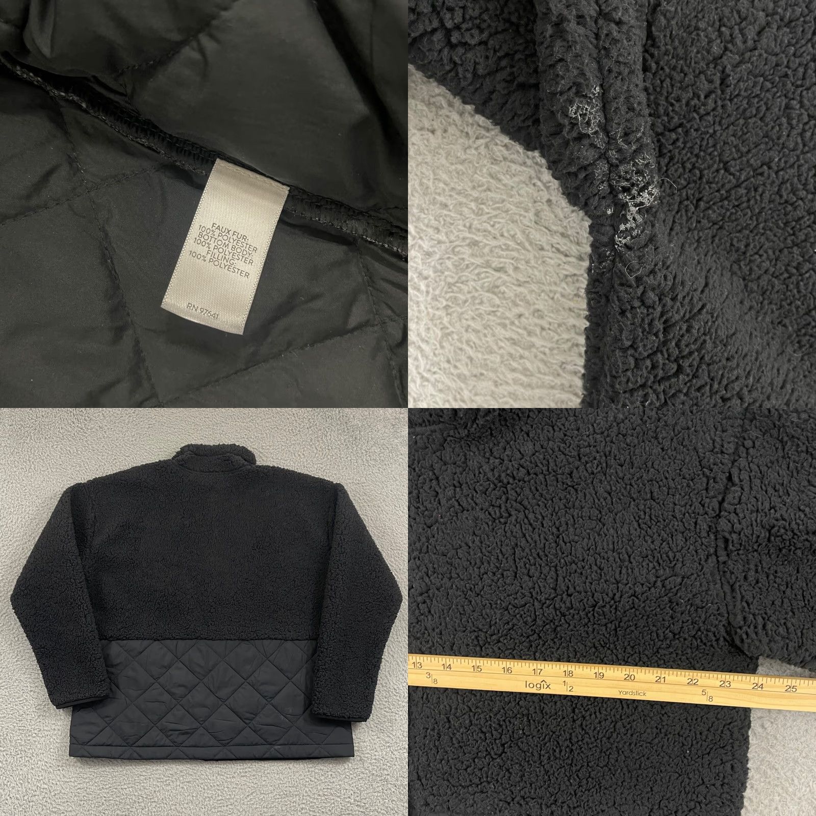 J. Jill J. Jill Fit Jacket Womens Medium Black Snap Activewear Fleece Outdoor Pocket Size M / US 6-8 / IT 42-44 - 8 Thumbnail