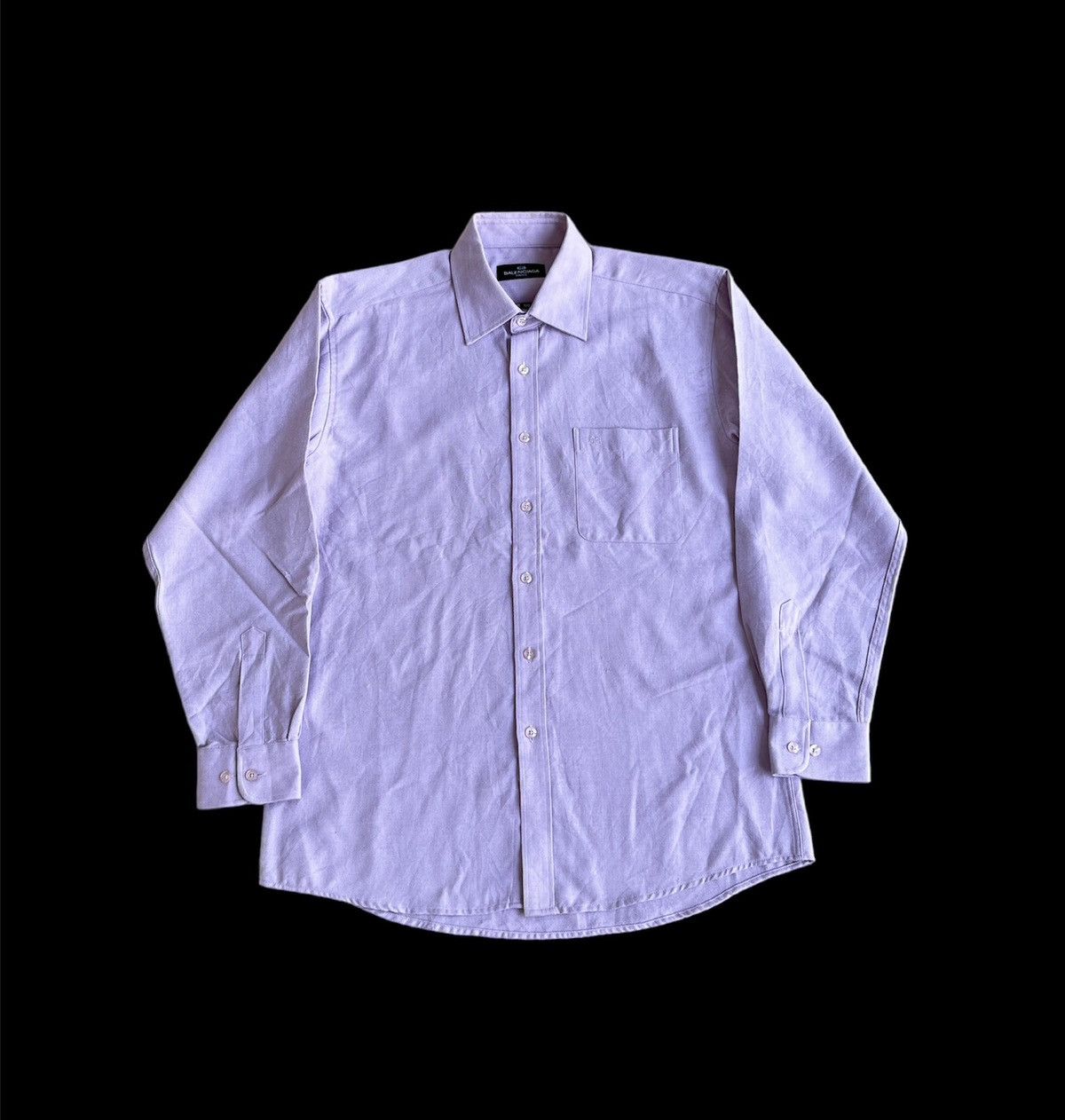 Balenciaga × Vintage Balenciaga Button Ups Shirt Herringbone Pocket Logo Size US L / EU 52-54 / 3 - 1 Thumbnail