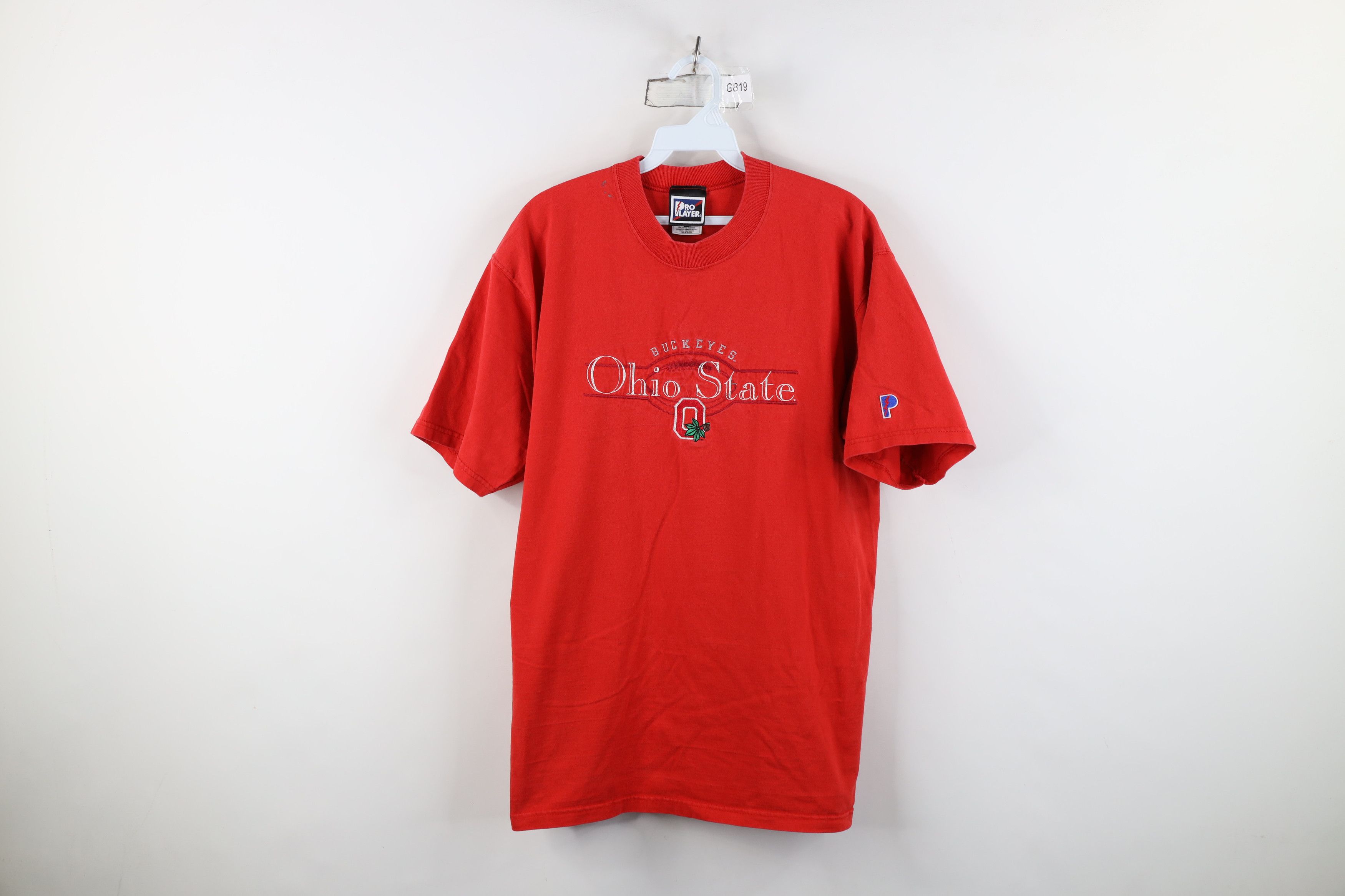 Vintage Vintage 90s Ohio State University Football T-Shirt Red Size US L / EU 52-54 / 3 - 1 Thumbnail