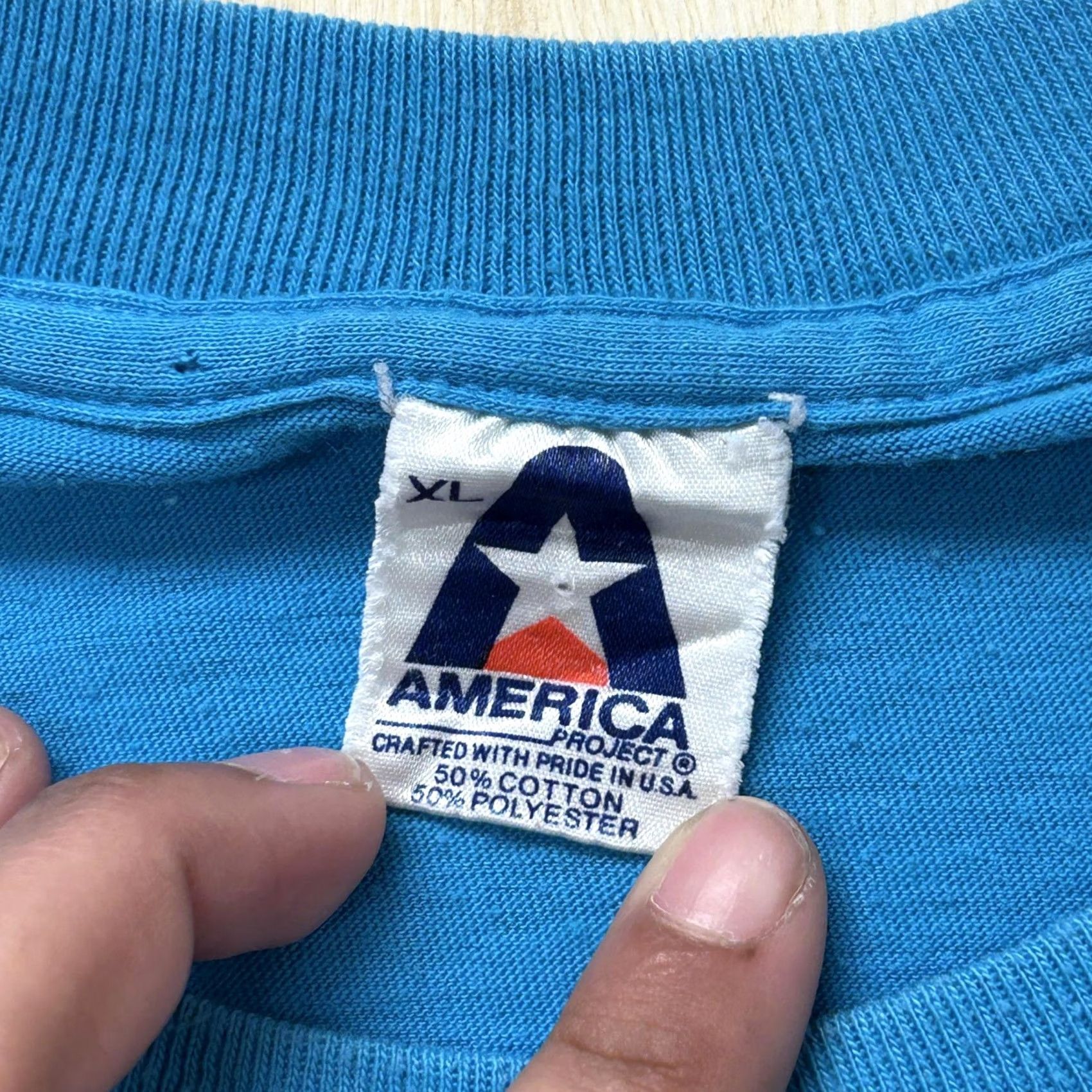 Vintage Vintage America Project T-Shirt Men XL Blue Jekyll Island Millionaires Club Graphic Print Short Sleeve Crew Neck Shirt Mens Size US XL / EU 56 / 4 - 5 Thumbnail