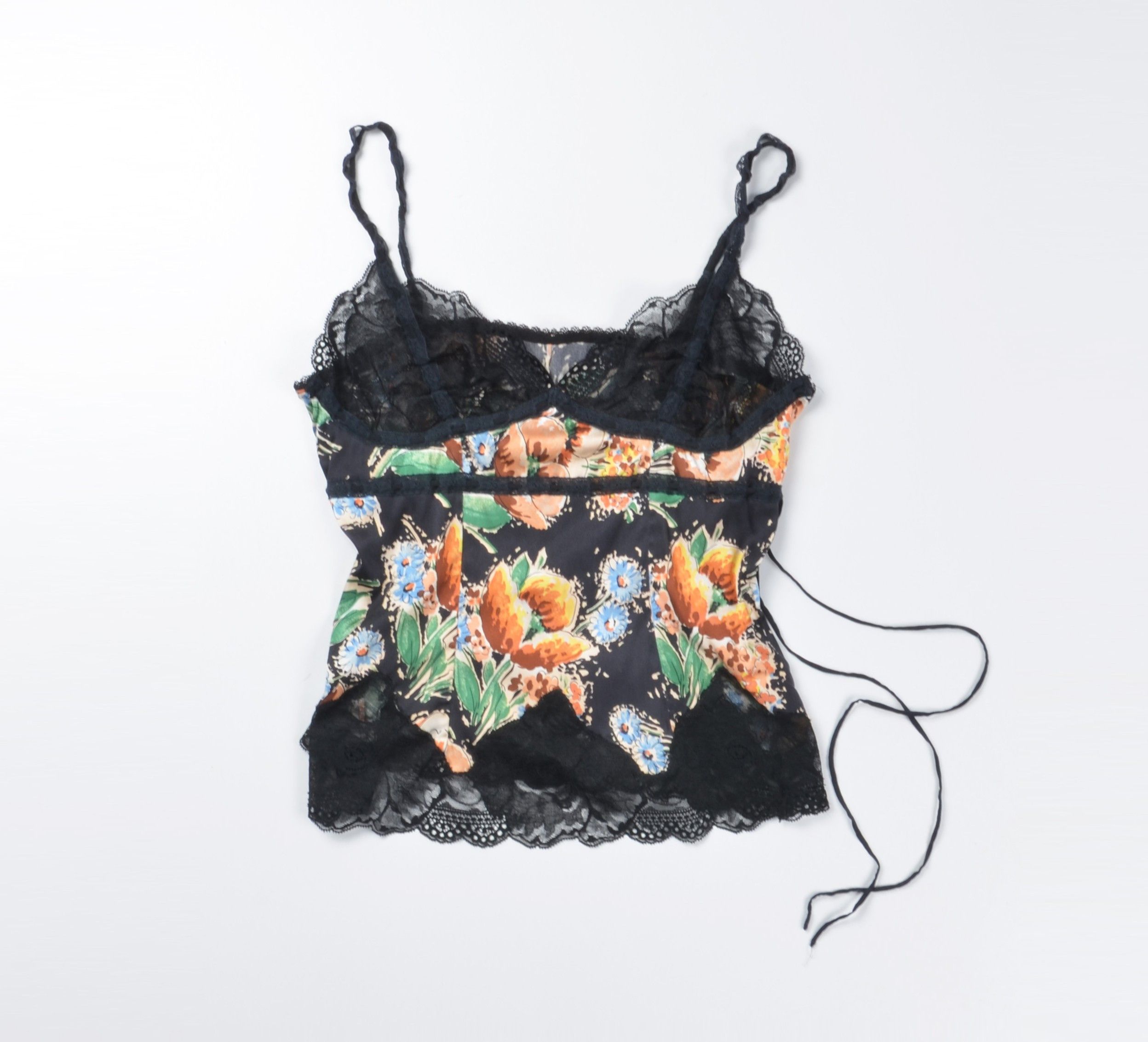 Vintage Vintage Floral Lace Sheer Lingerie Y2K Fairy Grunge Cami Top Size S / US 4 / IT 40 - 3 Thumbnail