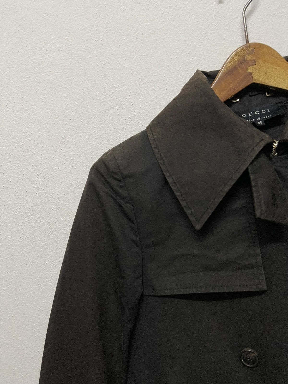 Gucci 90s GUCCI LONG TRENCH BELT LONG JACKET RARE Size US S / EU 44-46 / 1 - 6 Thumbnail