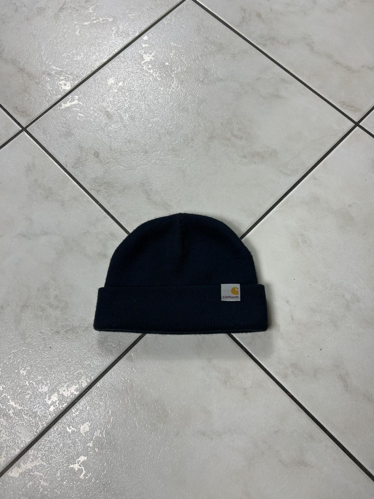 Carhartt Vintage Carhartt stratus hat low y2k knitted navy beanie hat Size ONE SIZE - 2 Thumbnail