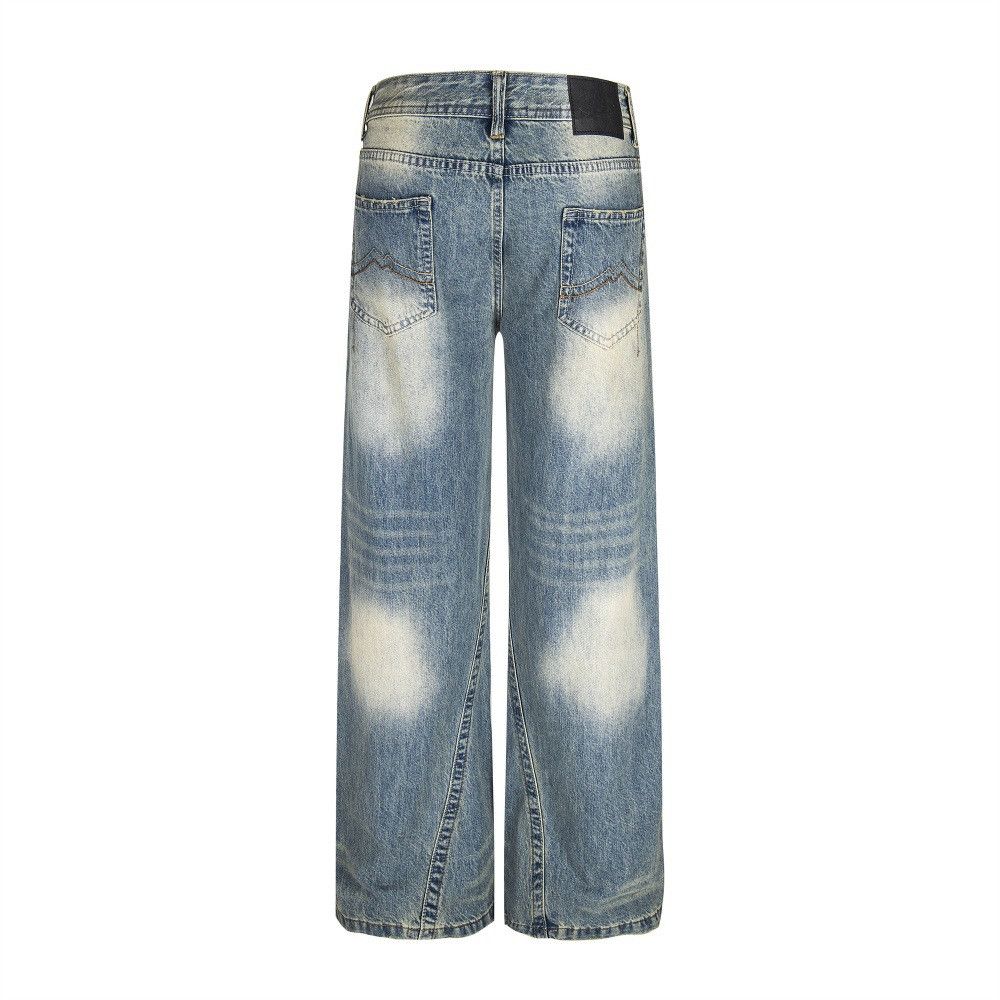 Japanese Brand × Jean Punk distressed men's casual washed loose flared jeans Size US 32 / EU 48 - 2 Thumbnail