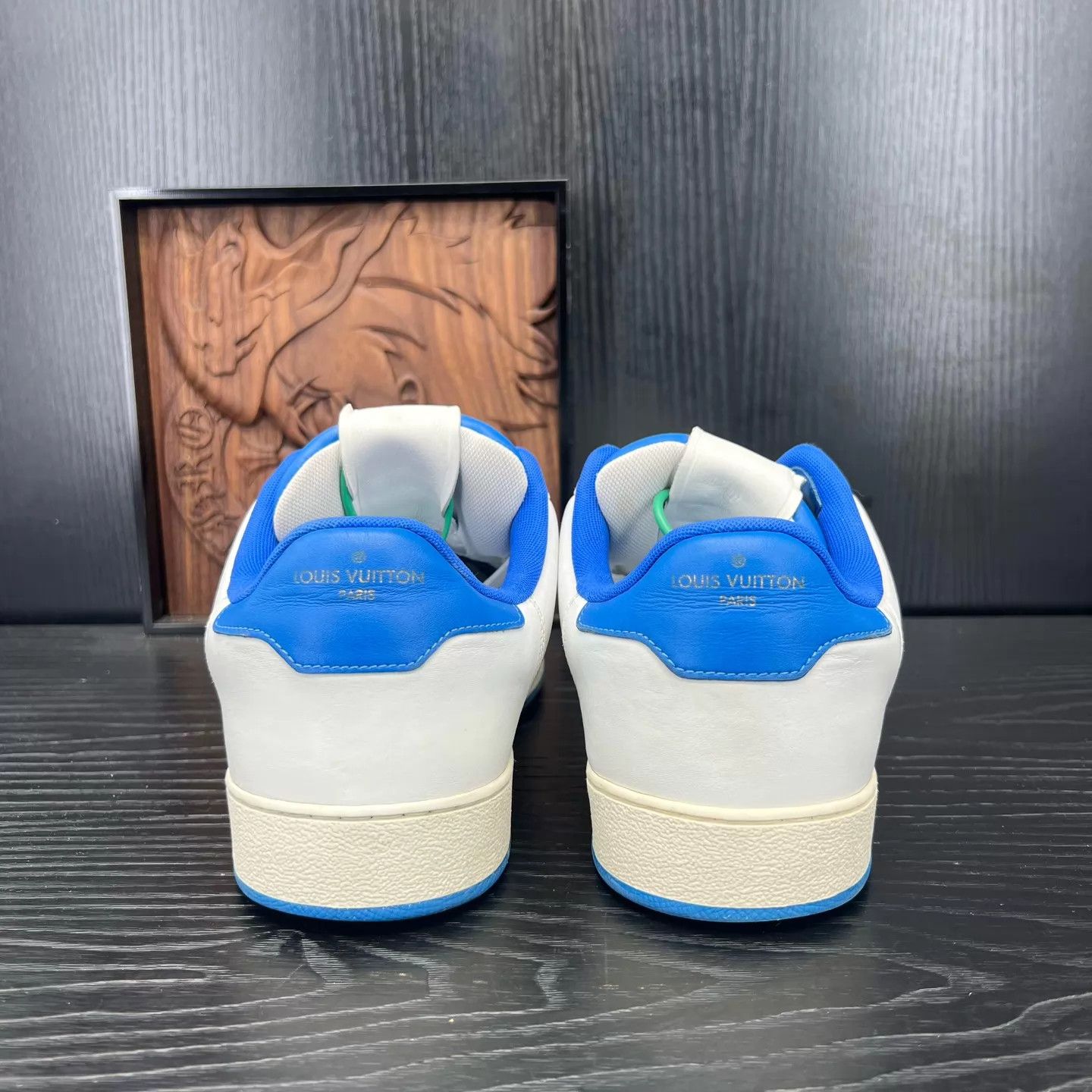 Louis Vuitton LV Rivoli White & Blue Sneaker US 6.5 / EU 40.5 New Size US 7.5 / EU 40-41 - 5 Thumbnail
