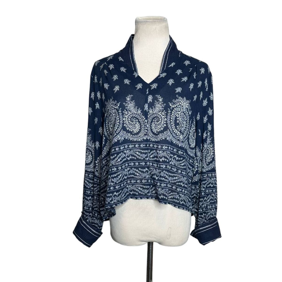 Sea New York Sea New York blue paisley print long sleeves blouse size 2 Size XS / US 0-2 / IT 36-38 - 1 Preview