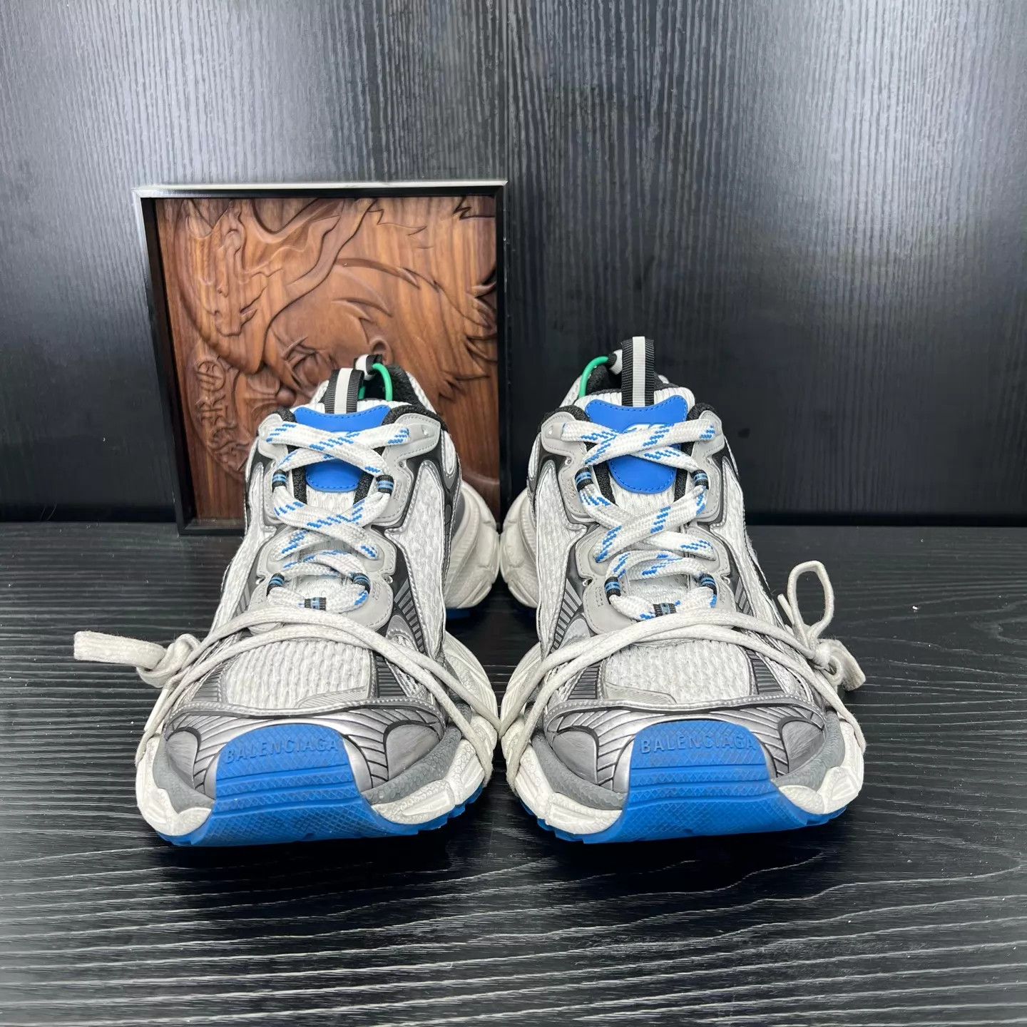 Balenciaga Balenciaga 3XL Gray Blue Size 45 Like New Worn Twice Size US 12 / EU 45 - 4 Thumbnail
