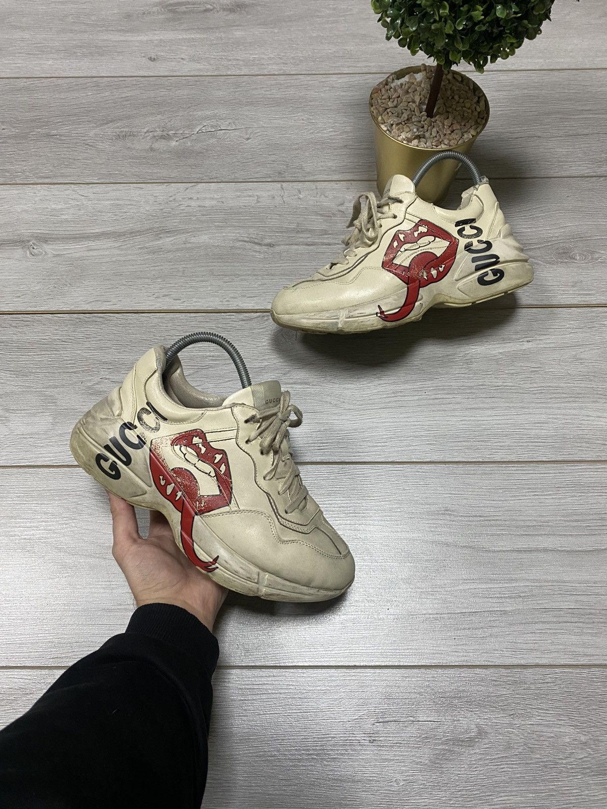 Gucci Gucci Rhyton Mouth Print tongue kiss Size US 9 / IT 39 - 1 Thumbnail