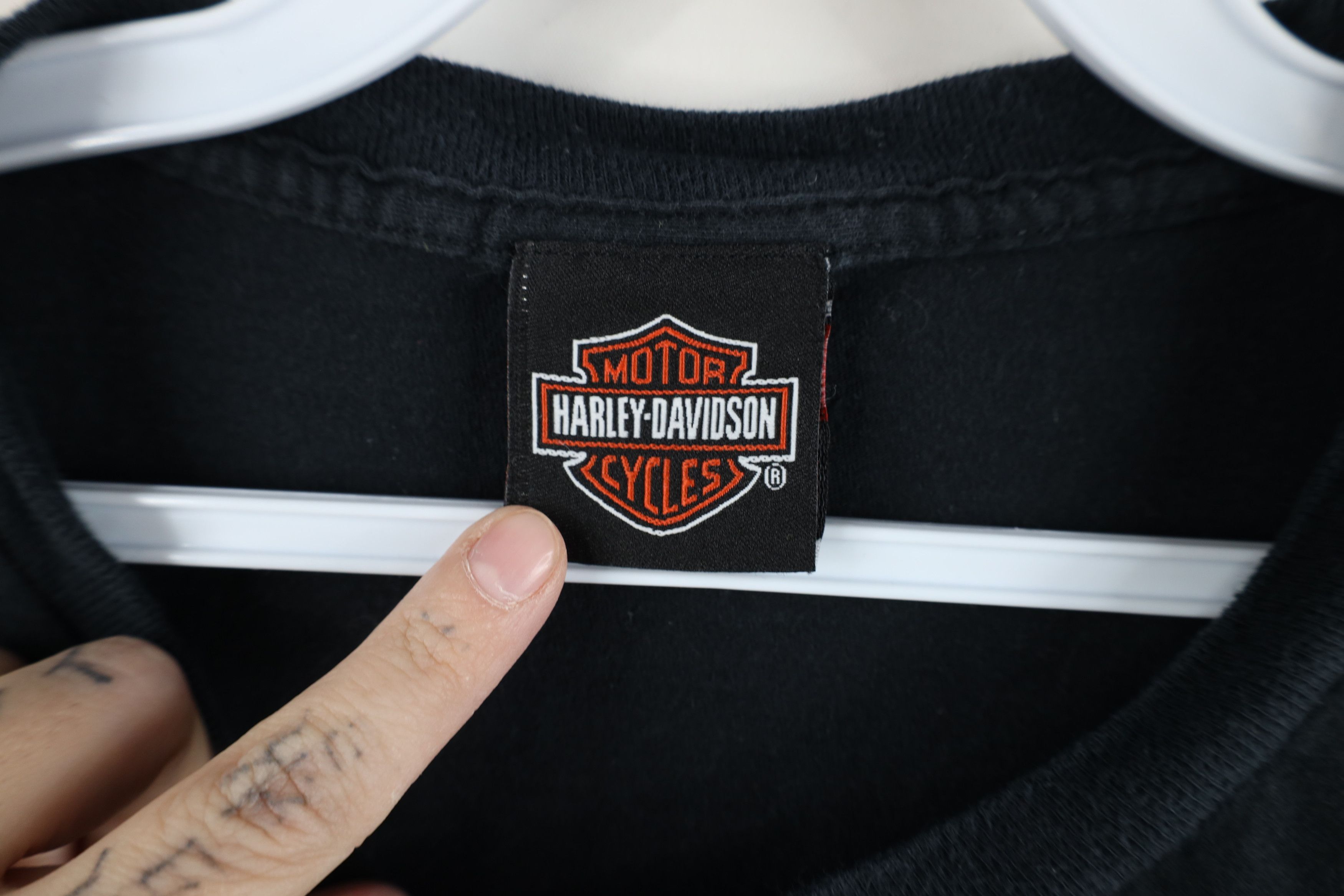 Harley Davidson Vintage Y2K Harley Davidson Spell Out Big Logo T-Shirt Black Size US XXL / EU 58 / 5 - 10 Thumbnail