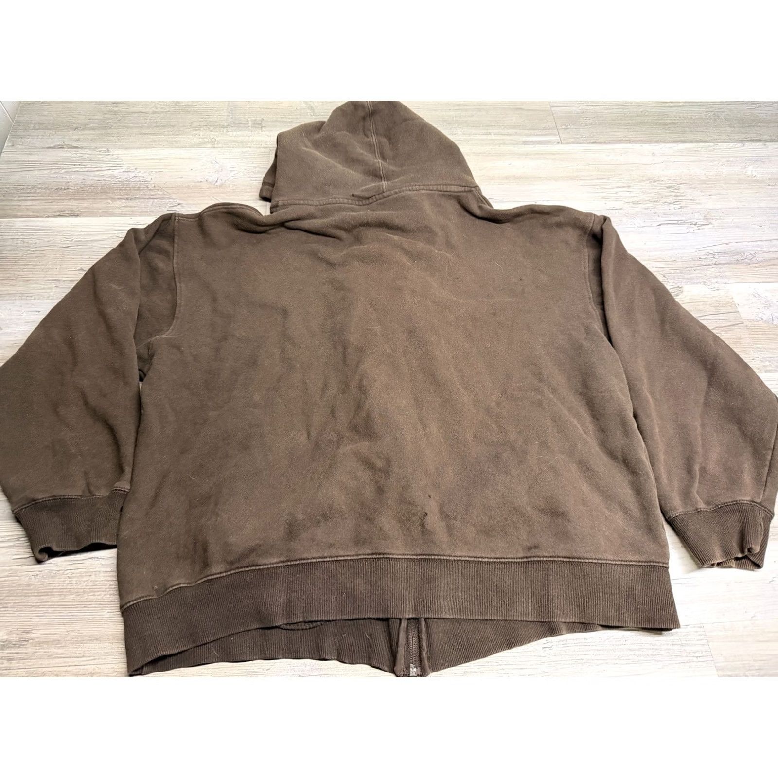Avirex Vintage Avirex Zip Up Hoodie Embroidered Cross Studded Mens XL Brown Hooded Full Zip Jacket Size US XL / EU 56 / 4 - 2 Thumbnail