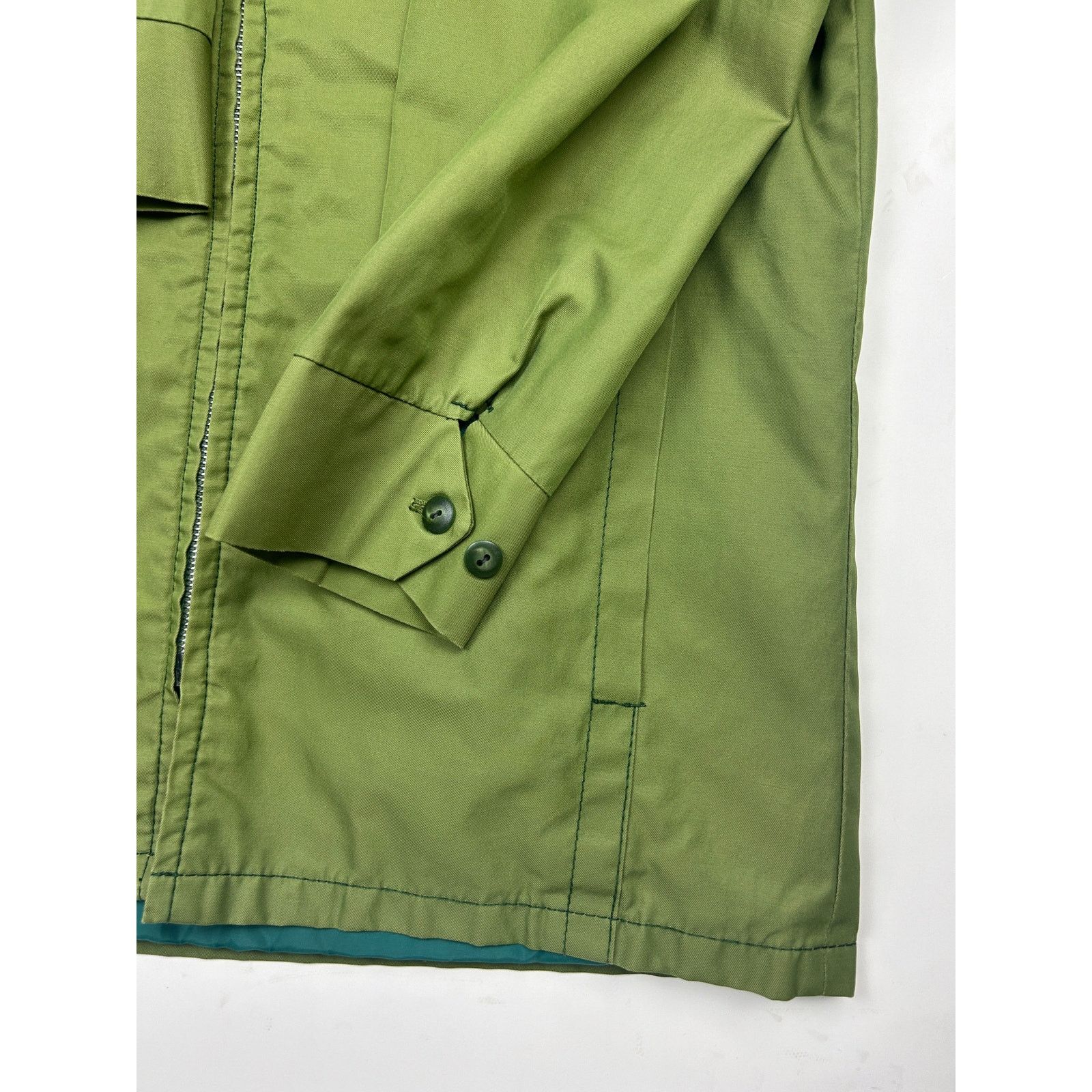 Vintage Vintage 80s Rice Sports Wear Sage Green Collared Jacket L Size US L / EU 52-54 / 3 - 6 Thumbnail