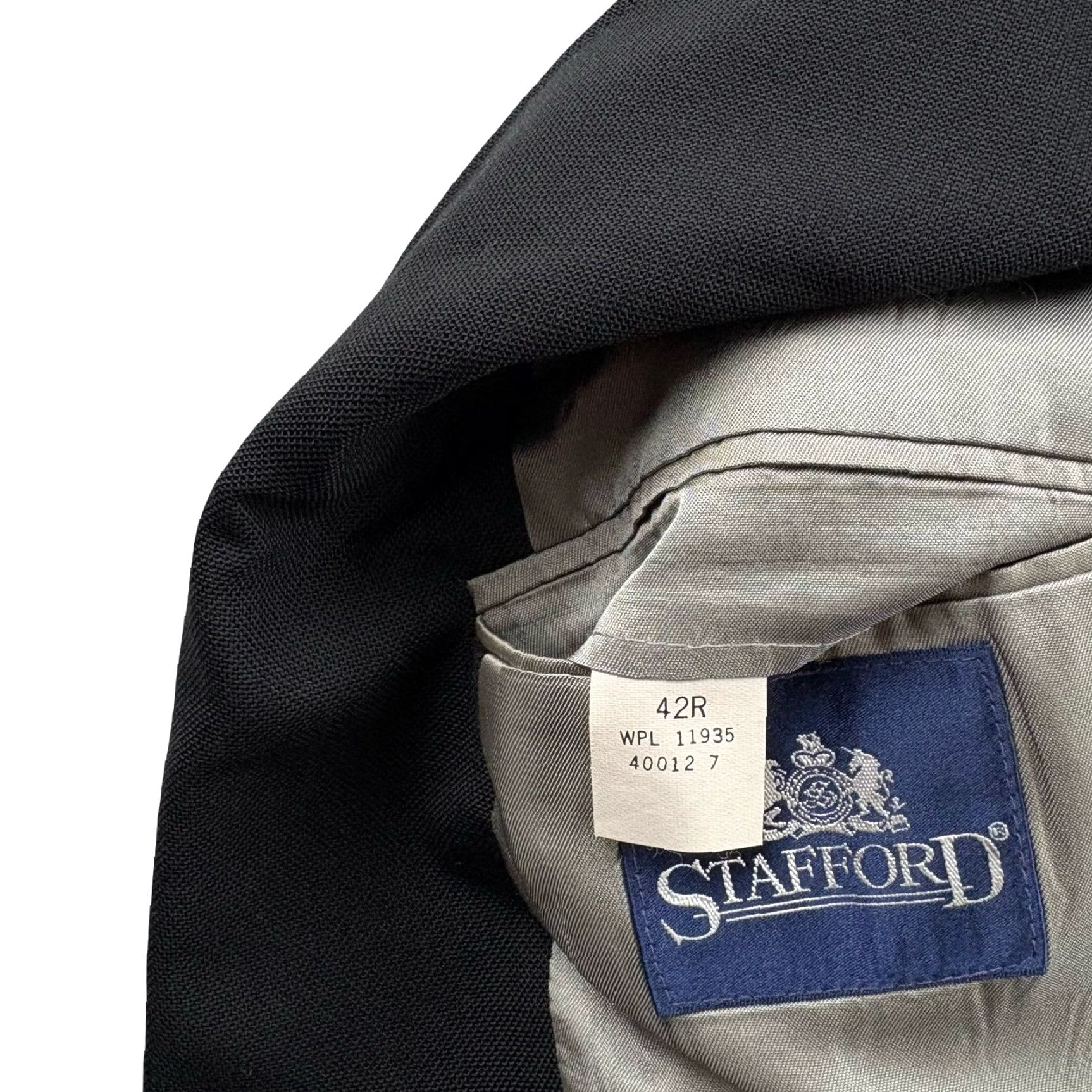 Stafford Stafford Men’s Blazer Gold Button Performance Blend Black USA 42R Size 42R - 5 Thumbnail