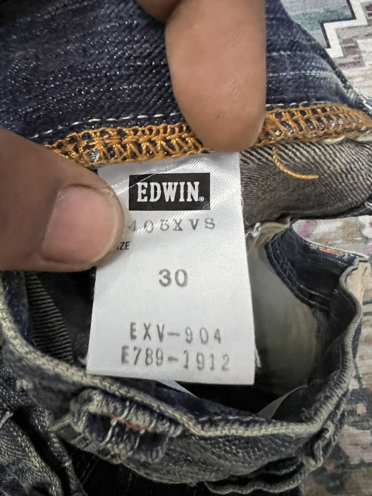 Edwin × Japanese Brand THRASHED EDWIN XV-S DISTRESSED DENIM PANT Size US 30 / EU 46 - 9 Thumbnail