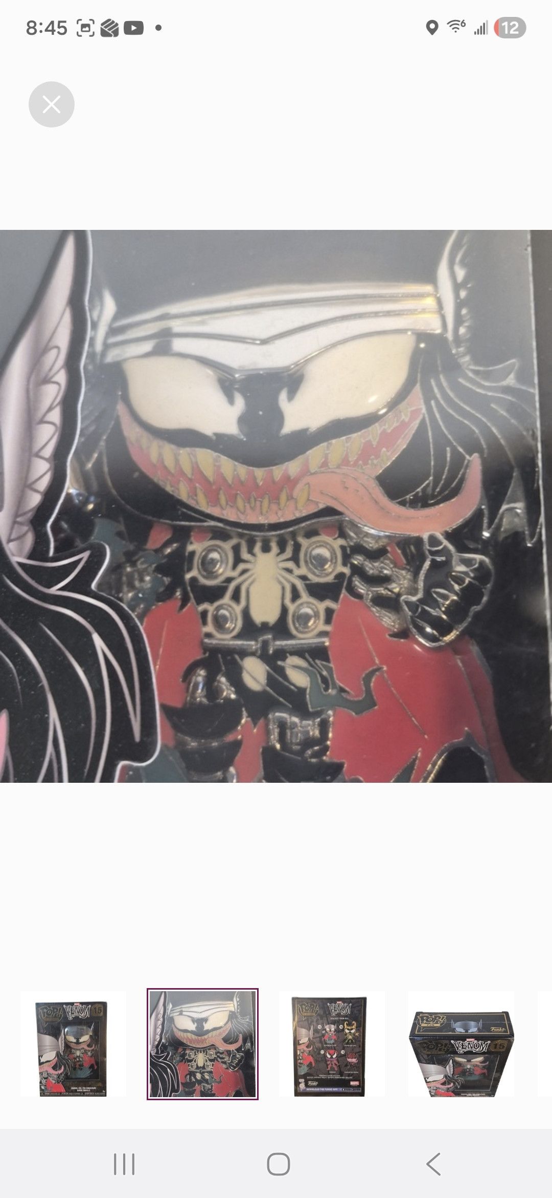 Other Funko × Marvel POP PIN VENOMIZED THOR Enamel Pin Size ONE SIZE - 2 Thumbnail