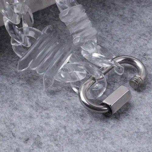 Japanese Brand Unisex Transparent Acrylic Thorns Chain Necklace Size ONE SIZE - 2 Thumbnail