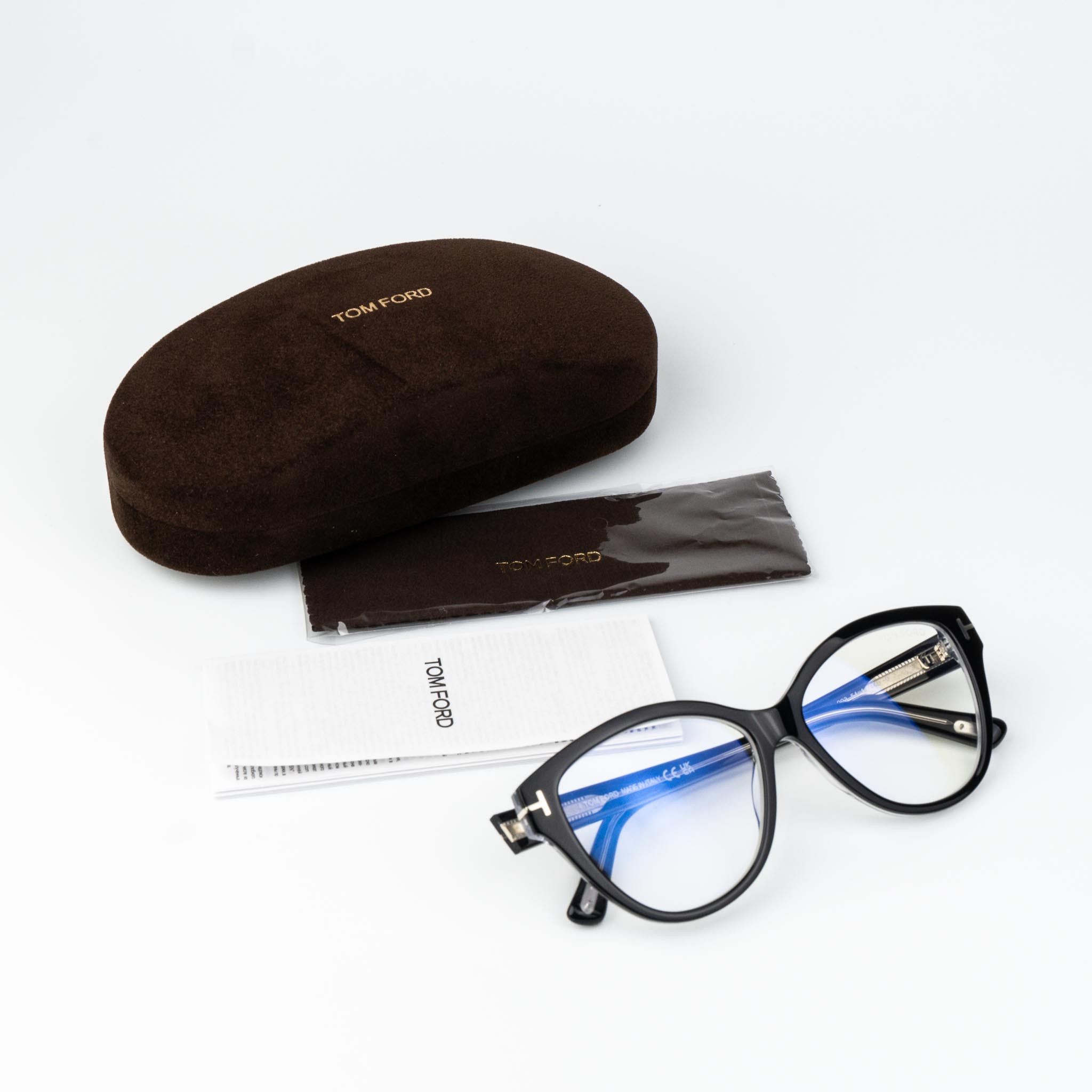 Tom Ford Tom Ford Woman Eyeglasses Cat Eye FT5954-B 003 NEW AUTHENTIC Size ONE SIZE - 10 Thumbnail