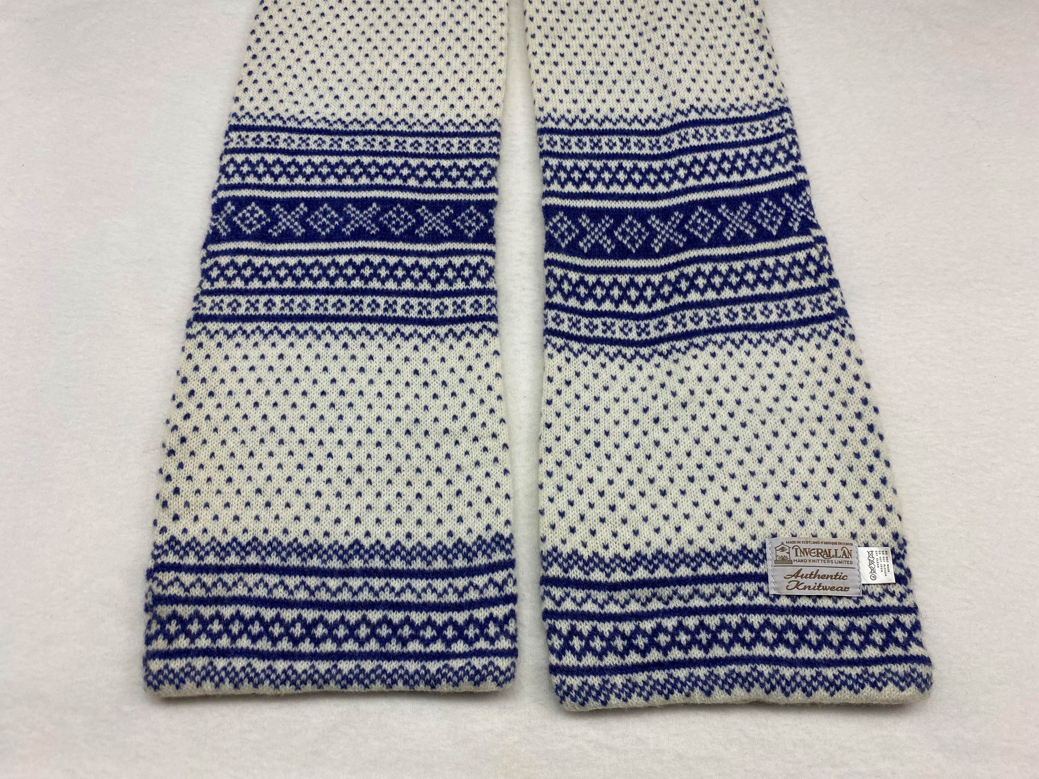 Inverallan Vintage Inverallan HandKnit Wool Scarf Striped 90s Scottish Size ONE SIZE - 8 Thumbnail