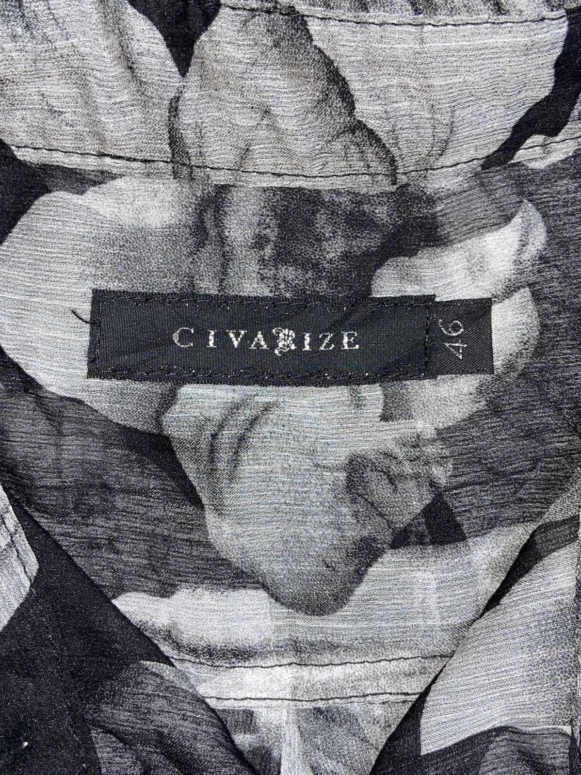CIVARIZE CIVARIZE Floral Patterned Mesh Shirt Size US M / EU 48-50 / 2 - 7 Thumbnail