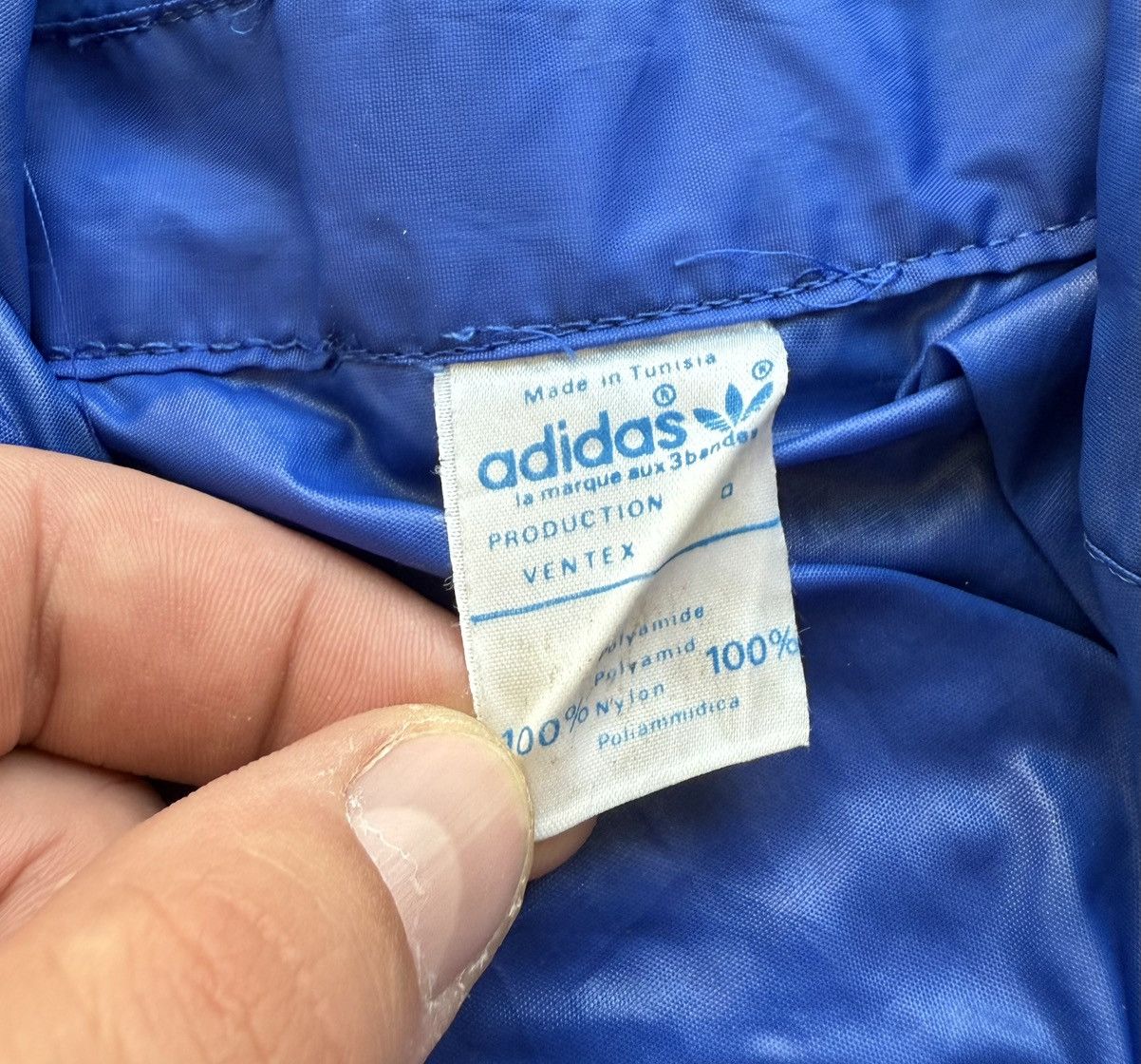 Adidas Vintage 70-80s Adidas Ventex Blue Windbreaker Track Jacket Size US M / EU 48-50 / 2 - 8 Thumbnail