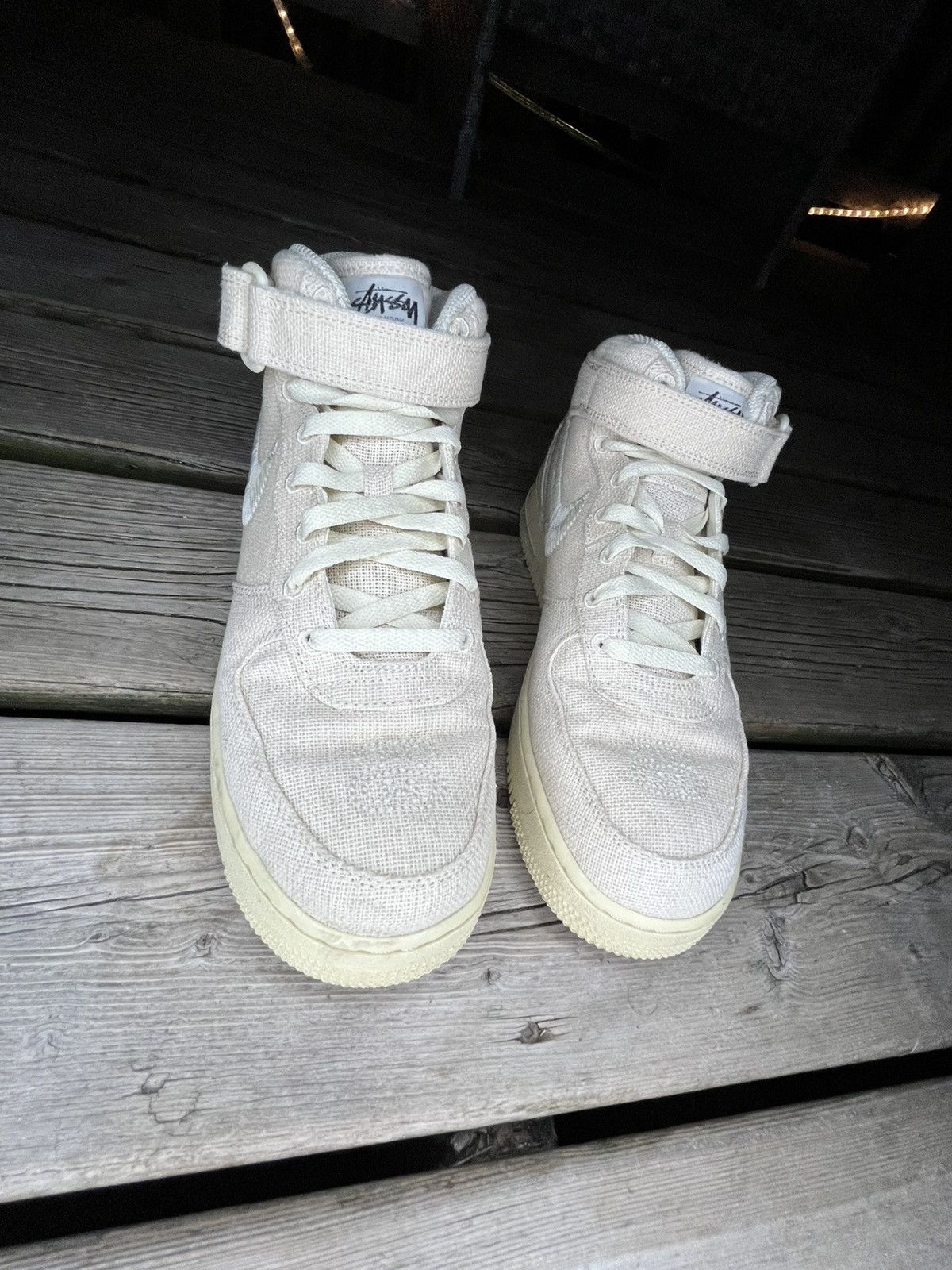 Nike × Stussy Stussy X Nike Air Force 1 OG ALL Beige Size US 9 / EU 42 - 3 Thumbnail