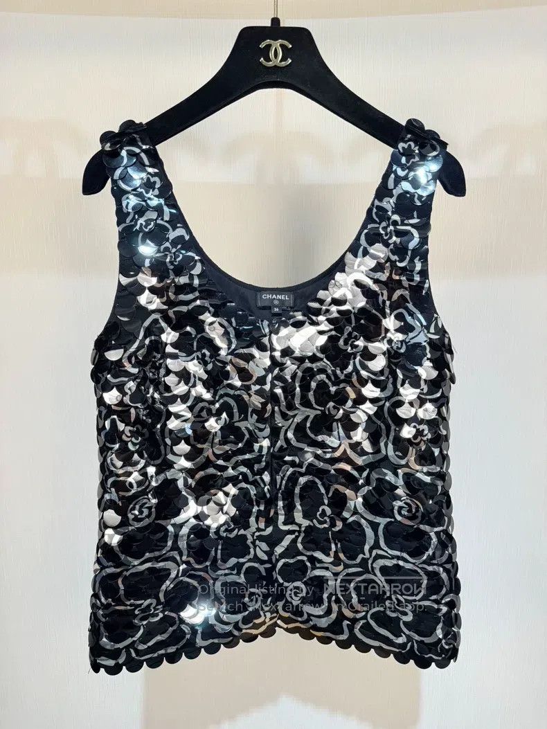 Chanel Chanel Camelia sequin vest Size XS / US 0-2 / IT 36-38 - 2 Thumbnail