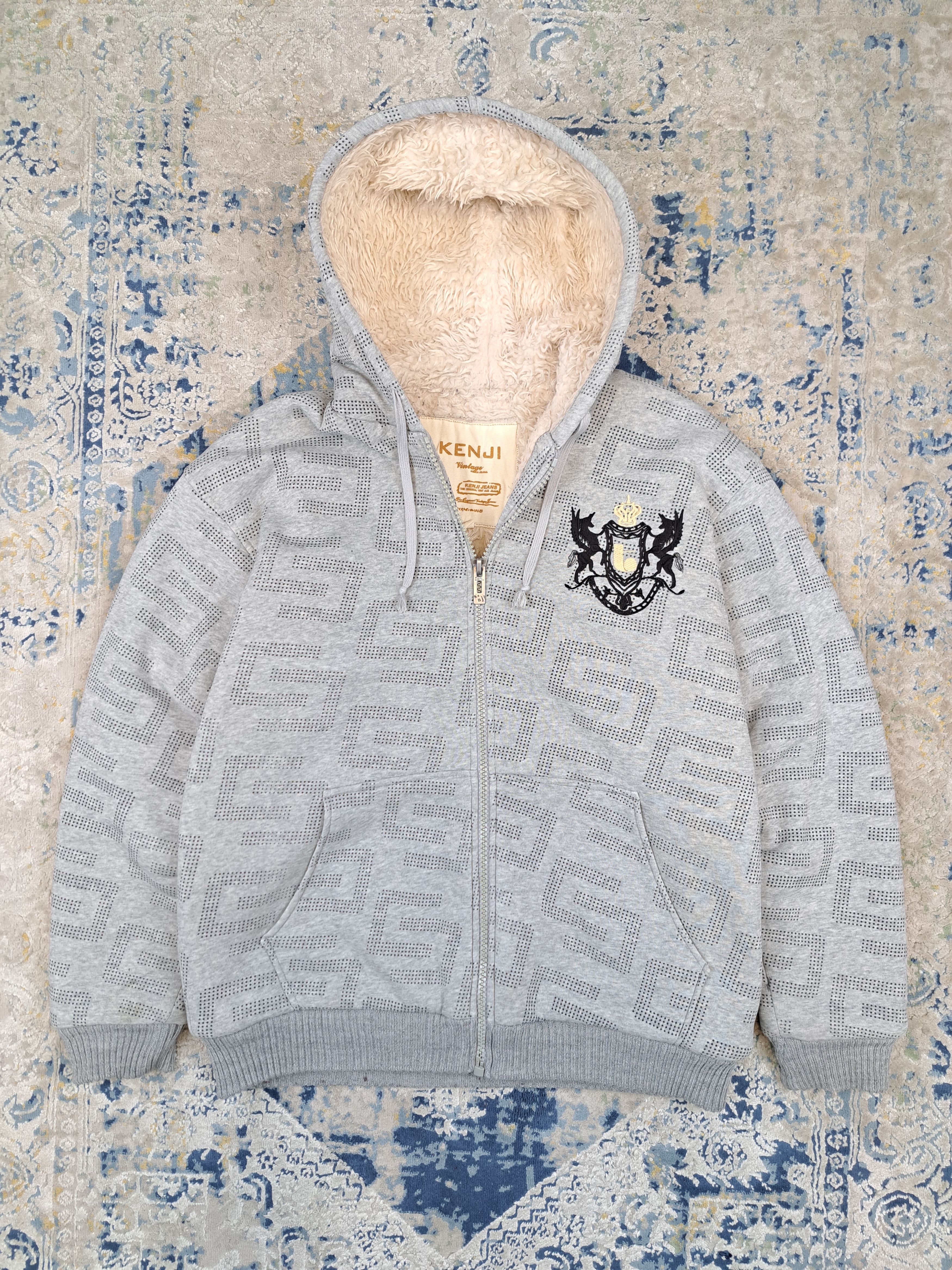 Japanese Brand Vintage y2k Like Ed Hardy Faux Fur Lined Avant Garde Hoodie Size US XL / EU 56 / 4 - 1 Thumbnail