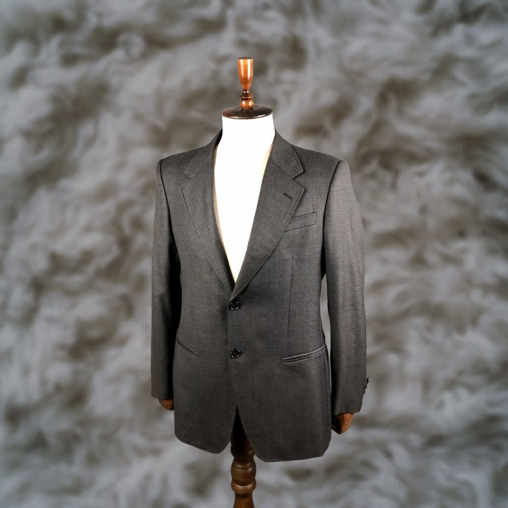 Emporio Armani Emporio Armani Blazer Men 54 Gray Wool/Silk Solid Button Single-Breasted Casual Vintage: No Size 54R - 1 Thumbnail