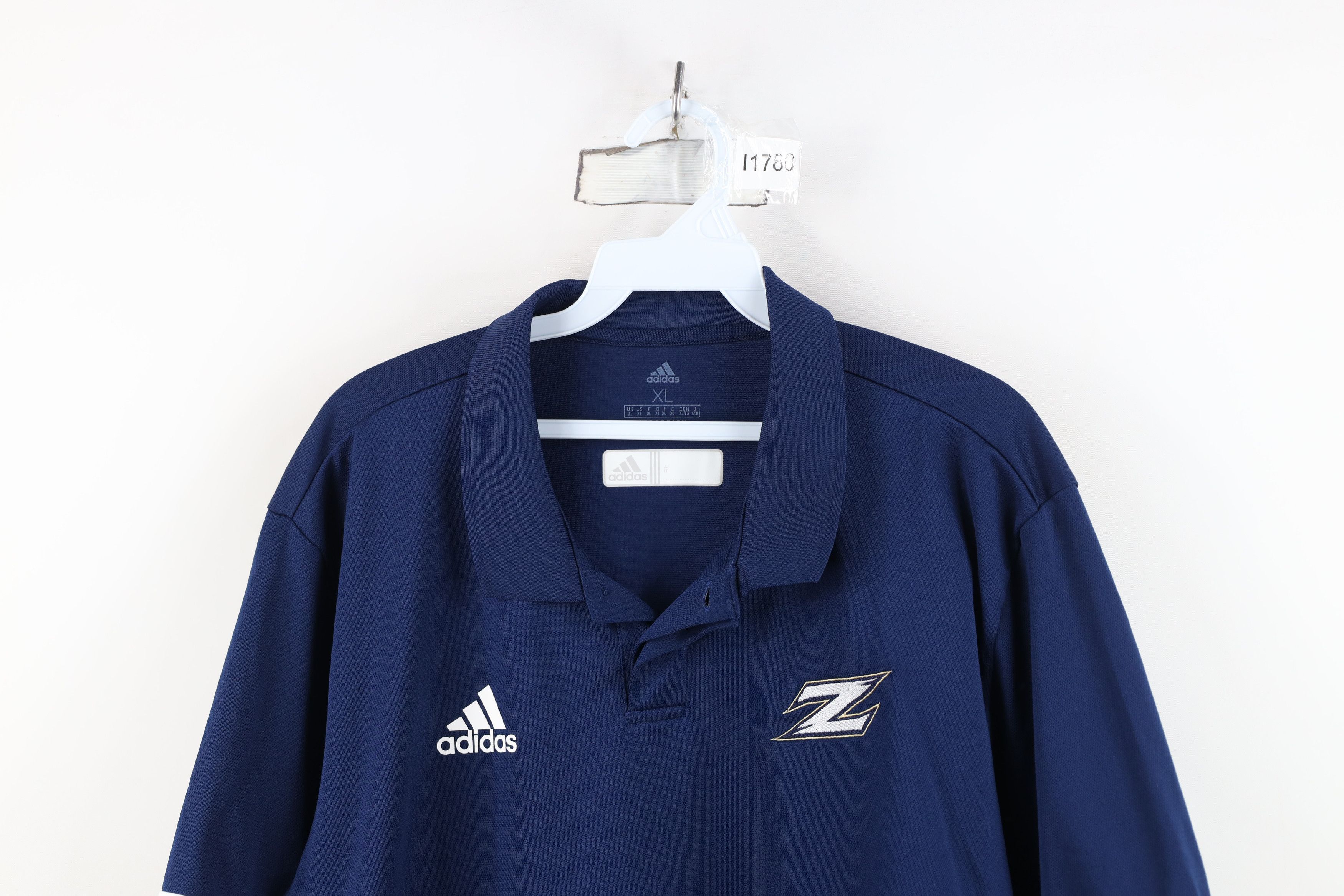 Adidas Adidas University of Akron Baseball Collared Polo Shirt Blue Size US XL / EU 56 / 4 - 2 Thumbnail
