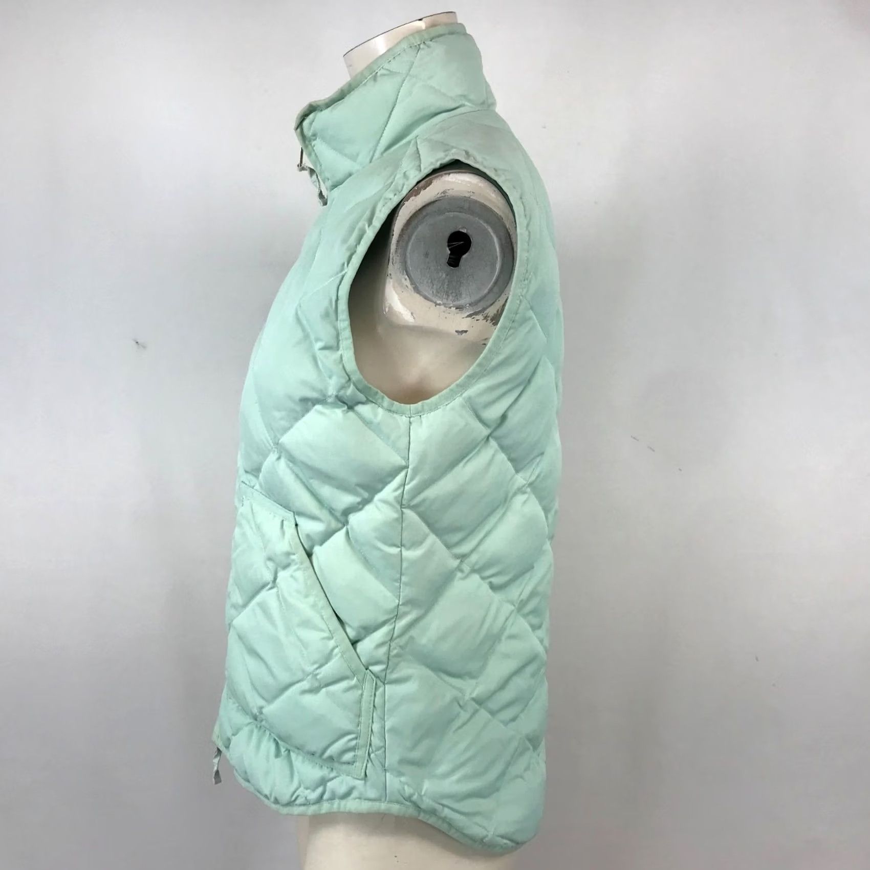 J.Crew J. CREW ~ WOMENS XS ~ LIGHT GREEN TEAL ~ FULL ZIP QUILTED DOWN VEST Size XS / US 0-2 / IT 36-38 - 4 Thumbnail