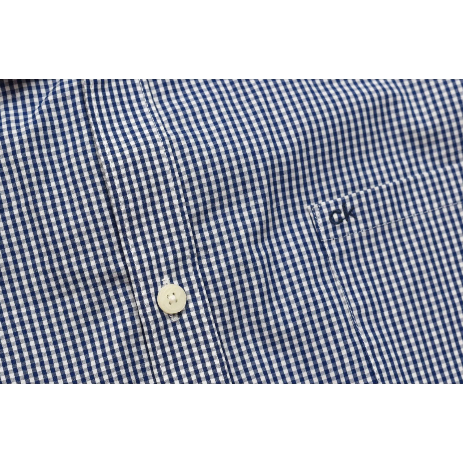 Calvin Klein Calvin Klein Extra-Fine Cotton Shirt Mens XXL Slim Fit Blue White Gingham Check Shirt Size US XXL / EU 58 / 5 - 7 Thumbnail