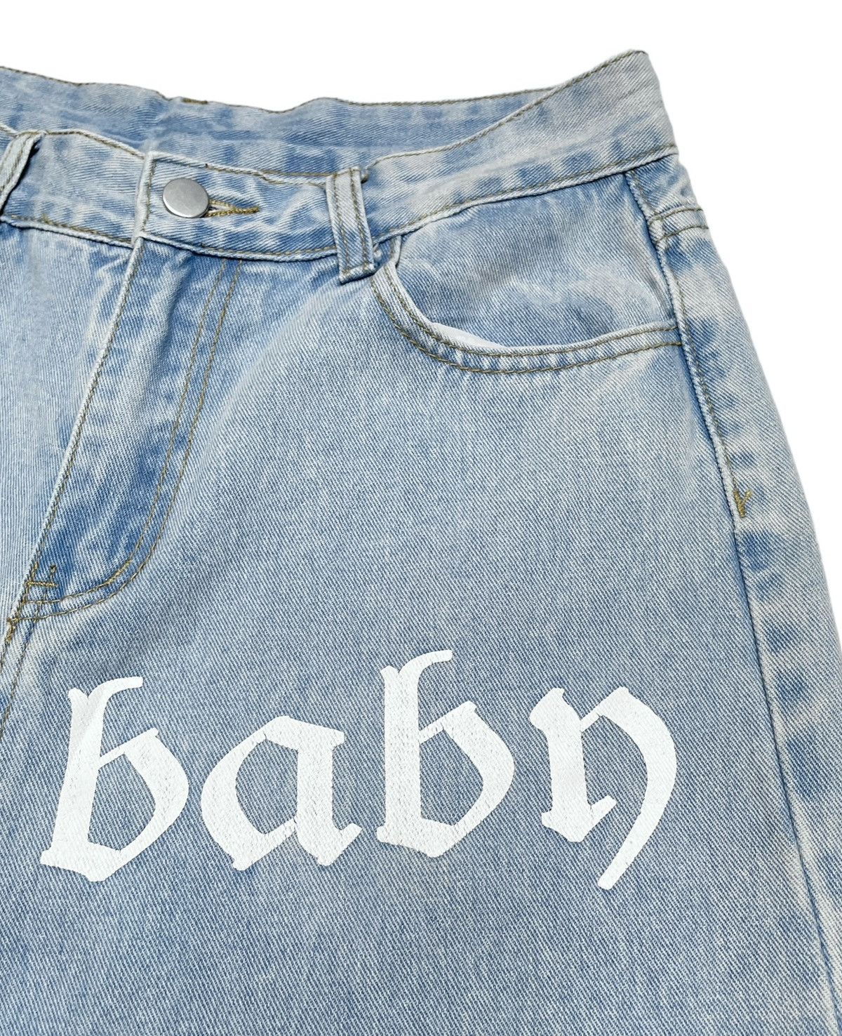 If Six Was Nine × Le Grande Bleu (L.G.B.) Rare Design Vintage Brand Shein Inspired Kapital Jeans 2000s Size US 29 - 5 Thumbnail