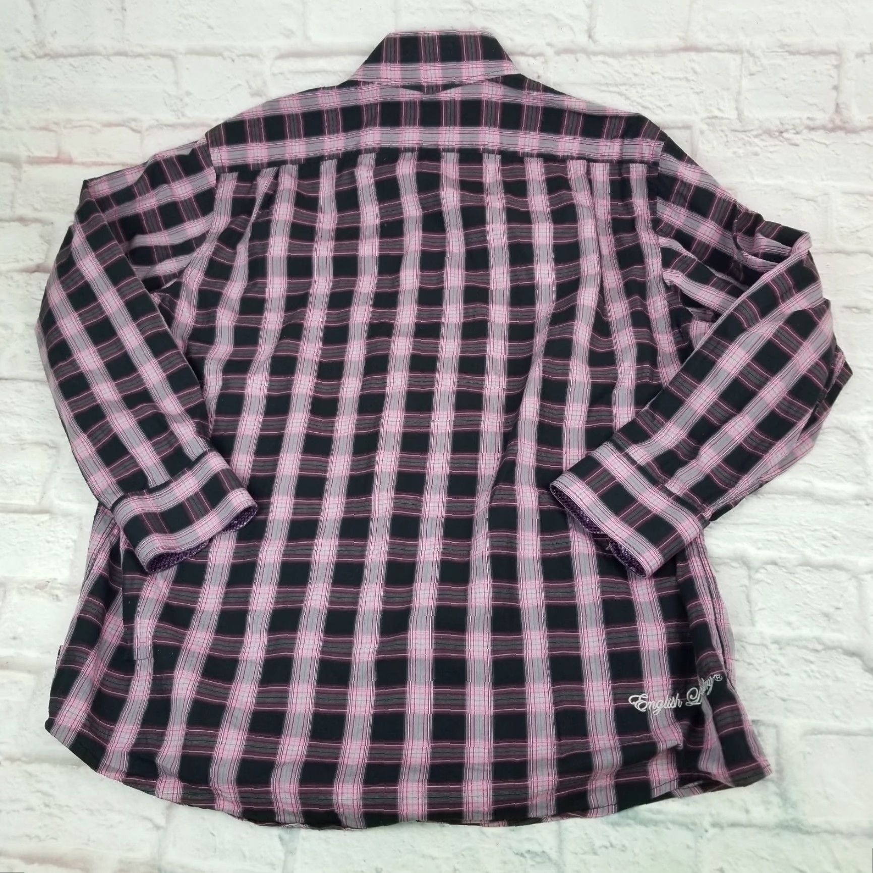 English Laundry English Laundry Button Up Shirt Mens 17 1/2 Plaid Multicolor Long Sleeves Size US L / EU 52-54 / 3 - 2 Thumbnail