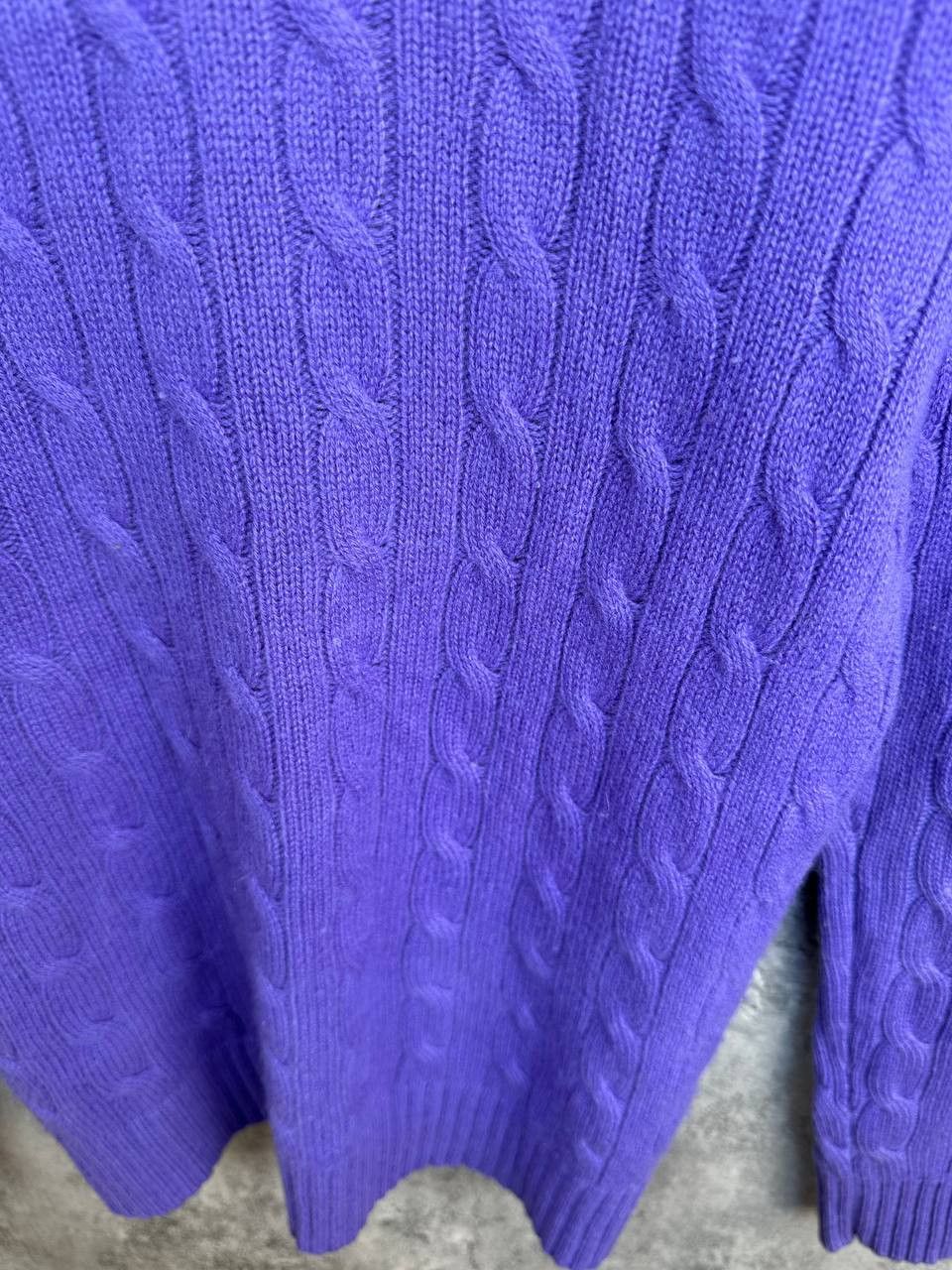 Polo Ralph Lauren Polo Ralph Lauren 100% Cashmere Cable Knit Purple Sweater Size S / US 4 / IT 40 - 9 Thumbnail