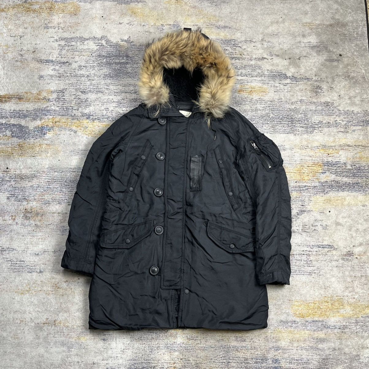 GOA GOA military n3-b raccoon fur parka jacket vkei style Size US M / EU 48-50 / 2 - 2 Thumbnail